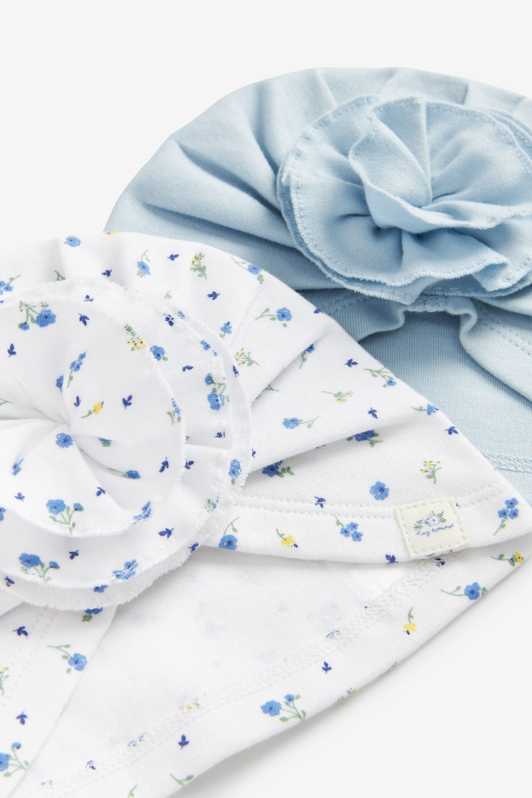 Blue Baby Turbans 2 Pack (0mths-2yrs)