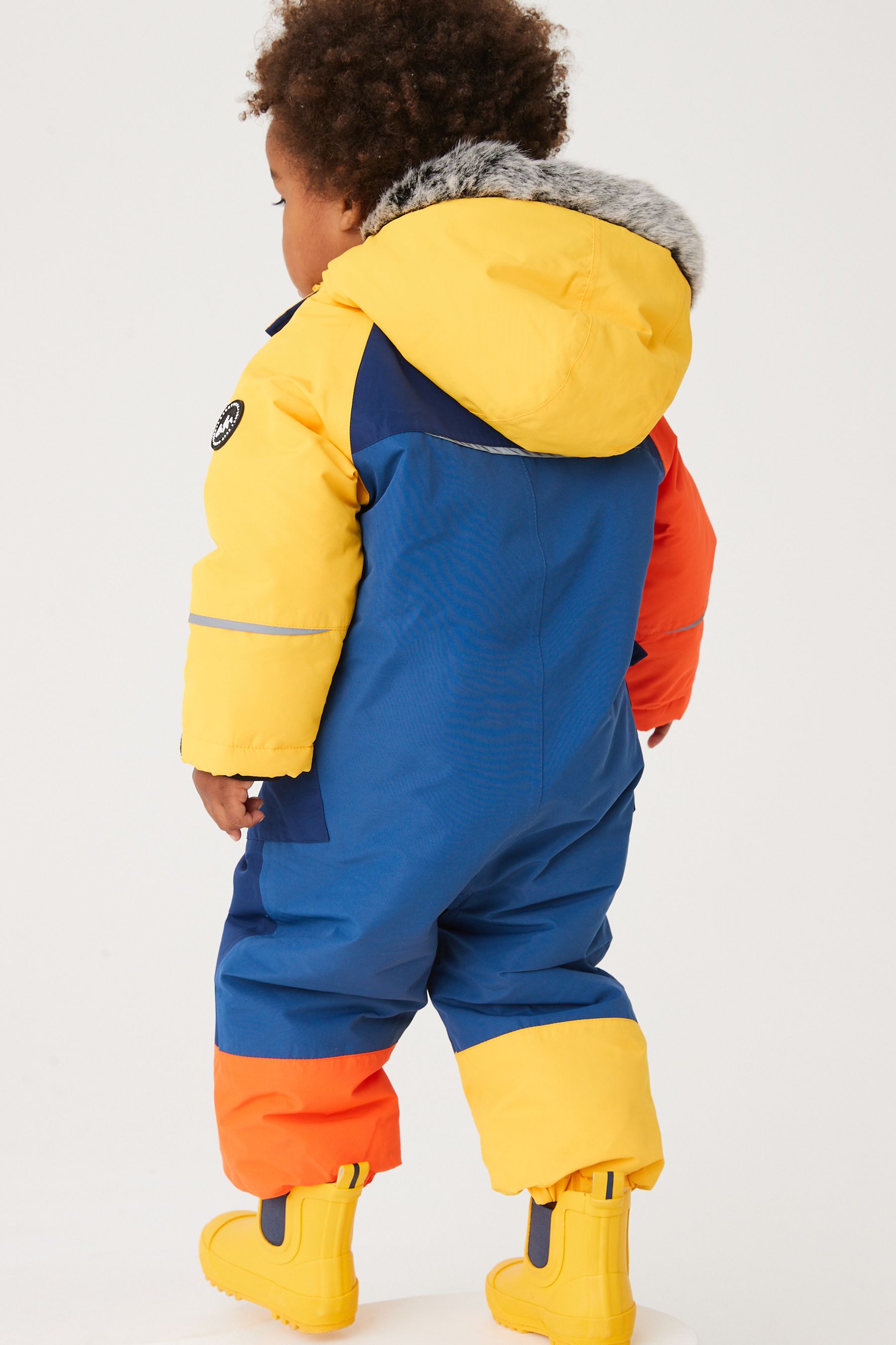 Blue Colourblock Snowsuit (3mths-7yrs)