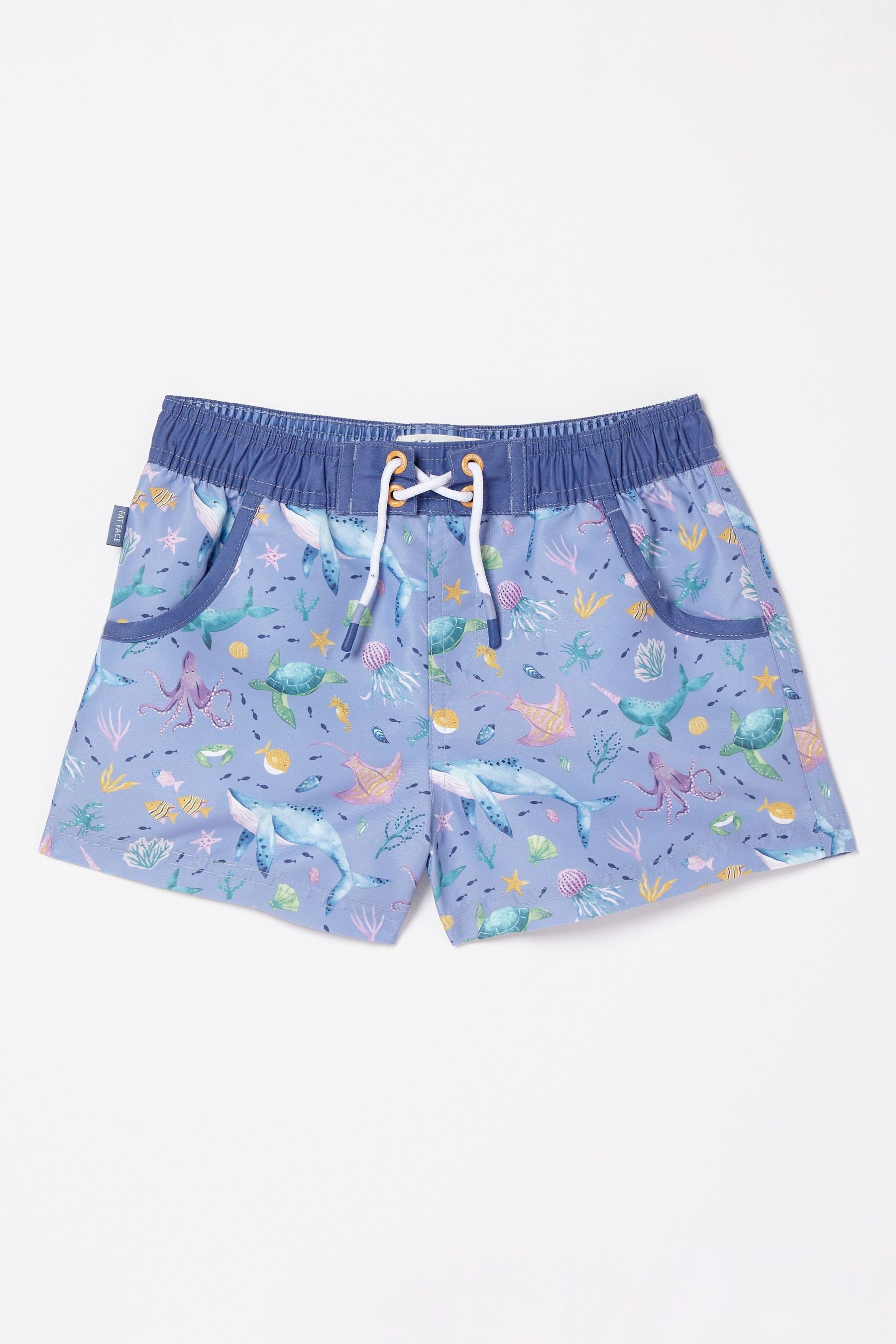 Blue FatFace Blue Under The Sea Boardies Shorts