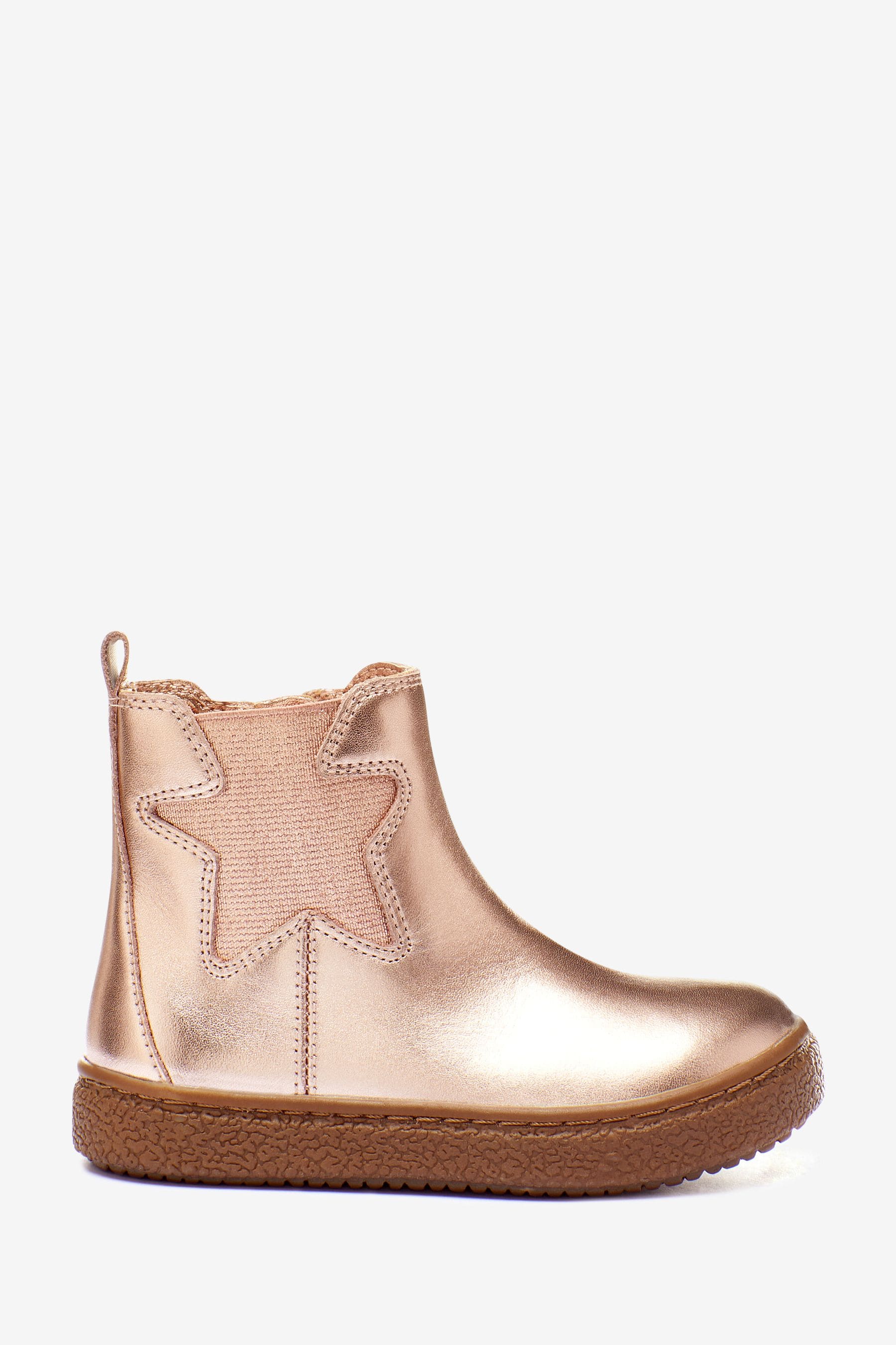 Rose Gold Warm Lined Chelsea Boots