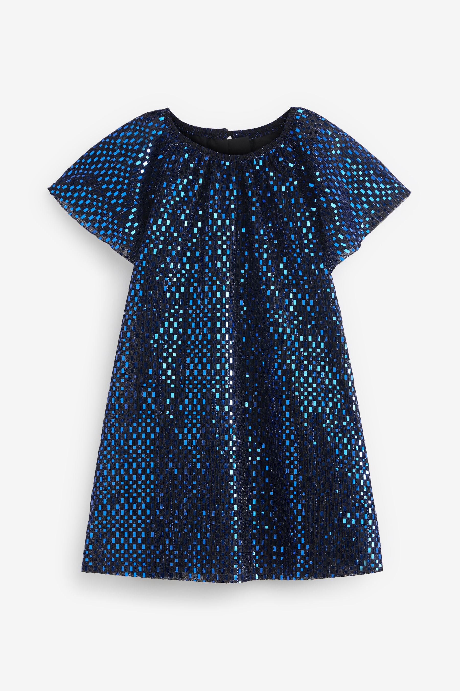 Blue Sparkle Angel Sleeve Dress (3mths-8yrs)