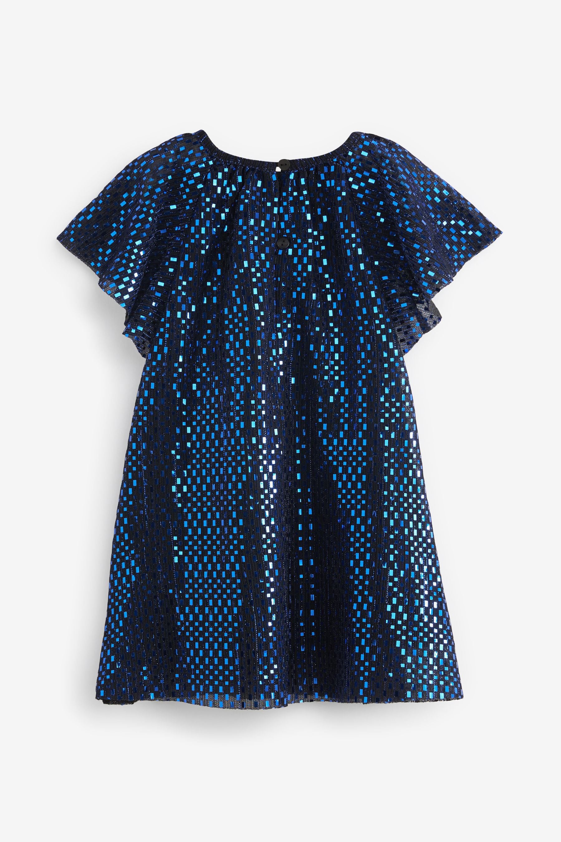 Blue Sparkle Angel Sleeve Dress (3mths-8yrs)