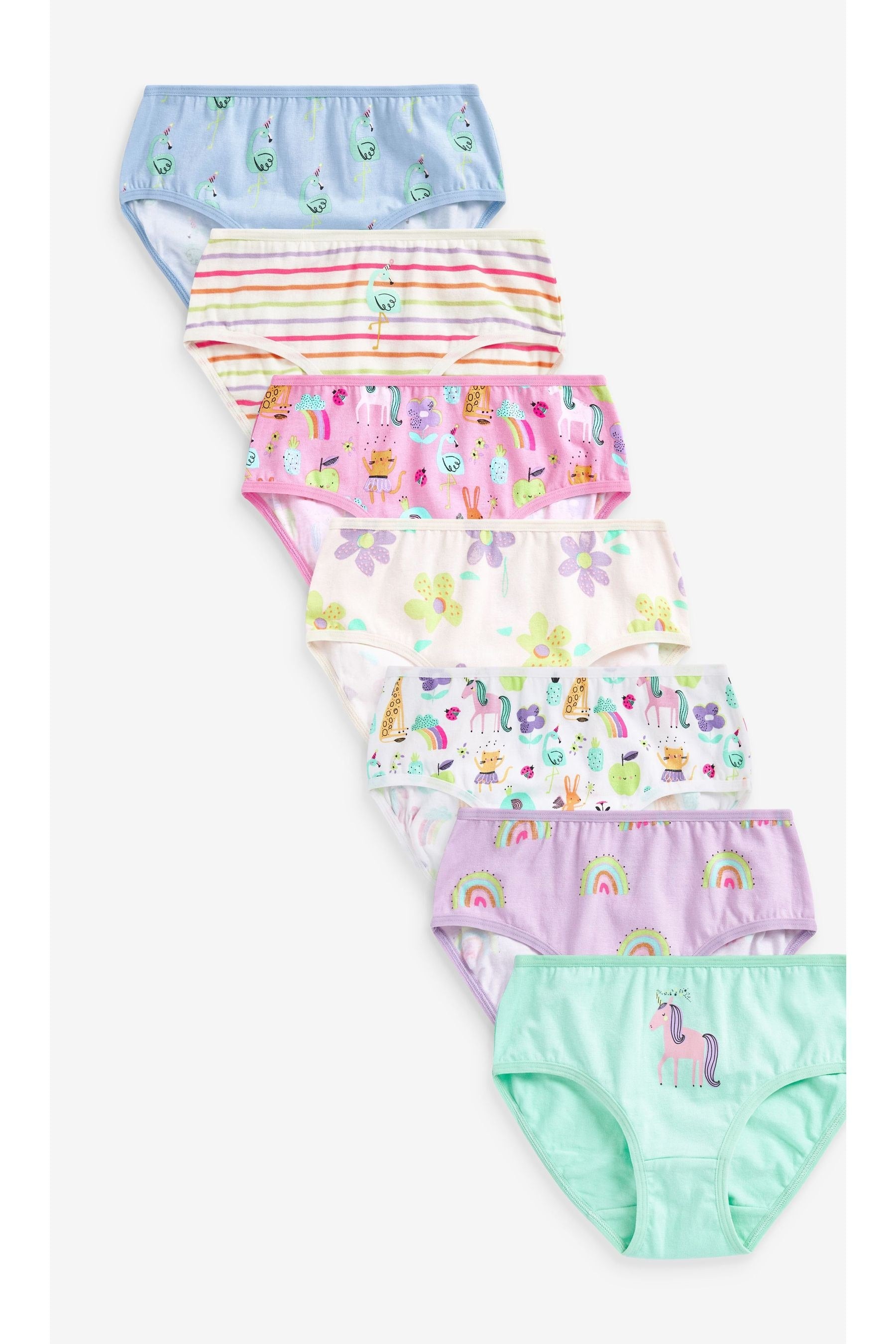 Pastel Unicorn Character 7 Pack Briefs (1.5-16yrs)