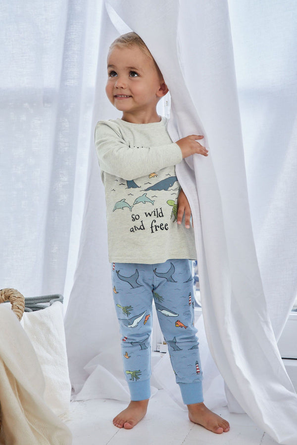 Blue Snail and the Whale Snuggle Pyjamas (9mths-9yrs)