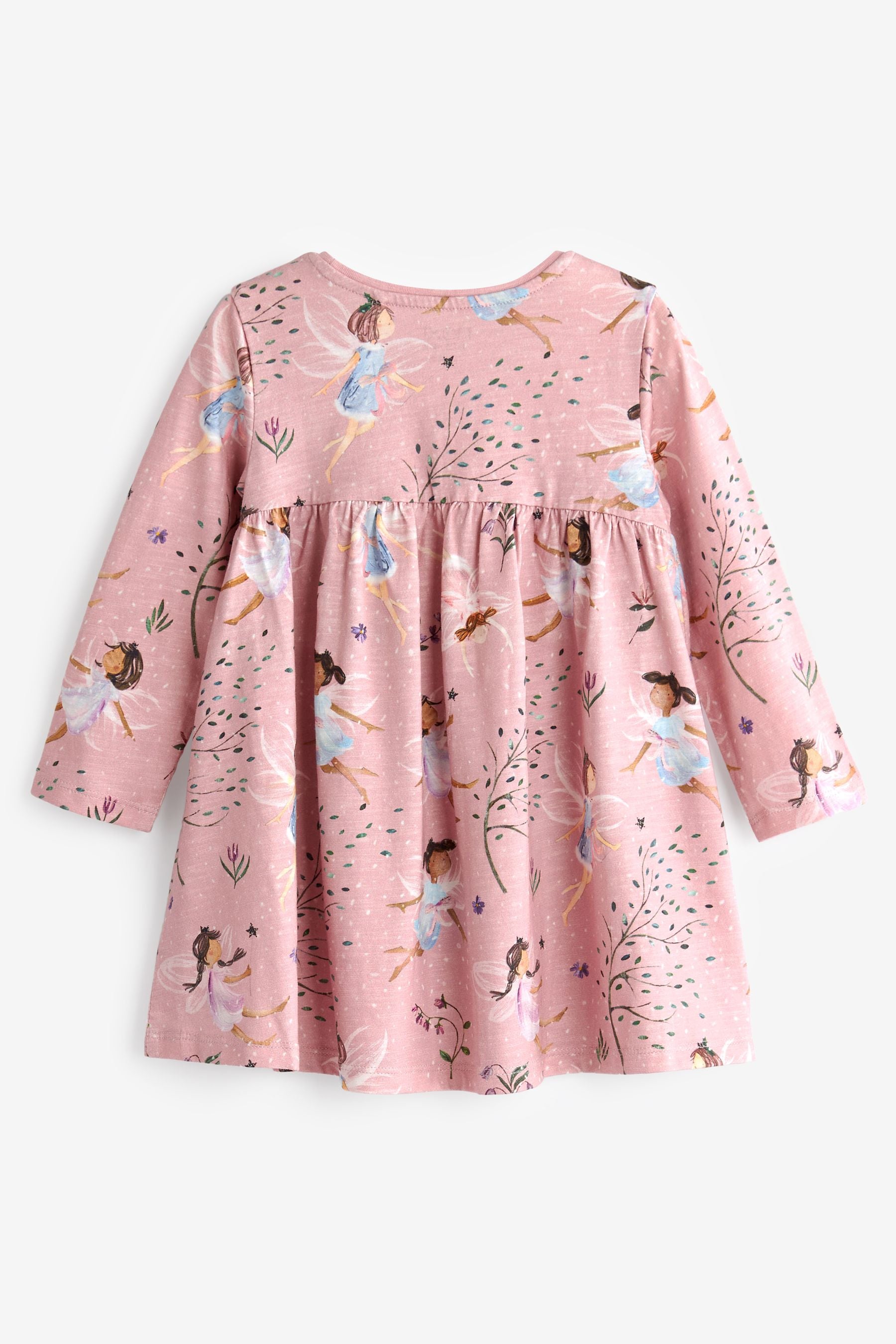 Pink Fairy Long Sleeve Jersey Dress (3mths-7yrs)