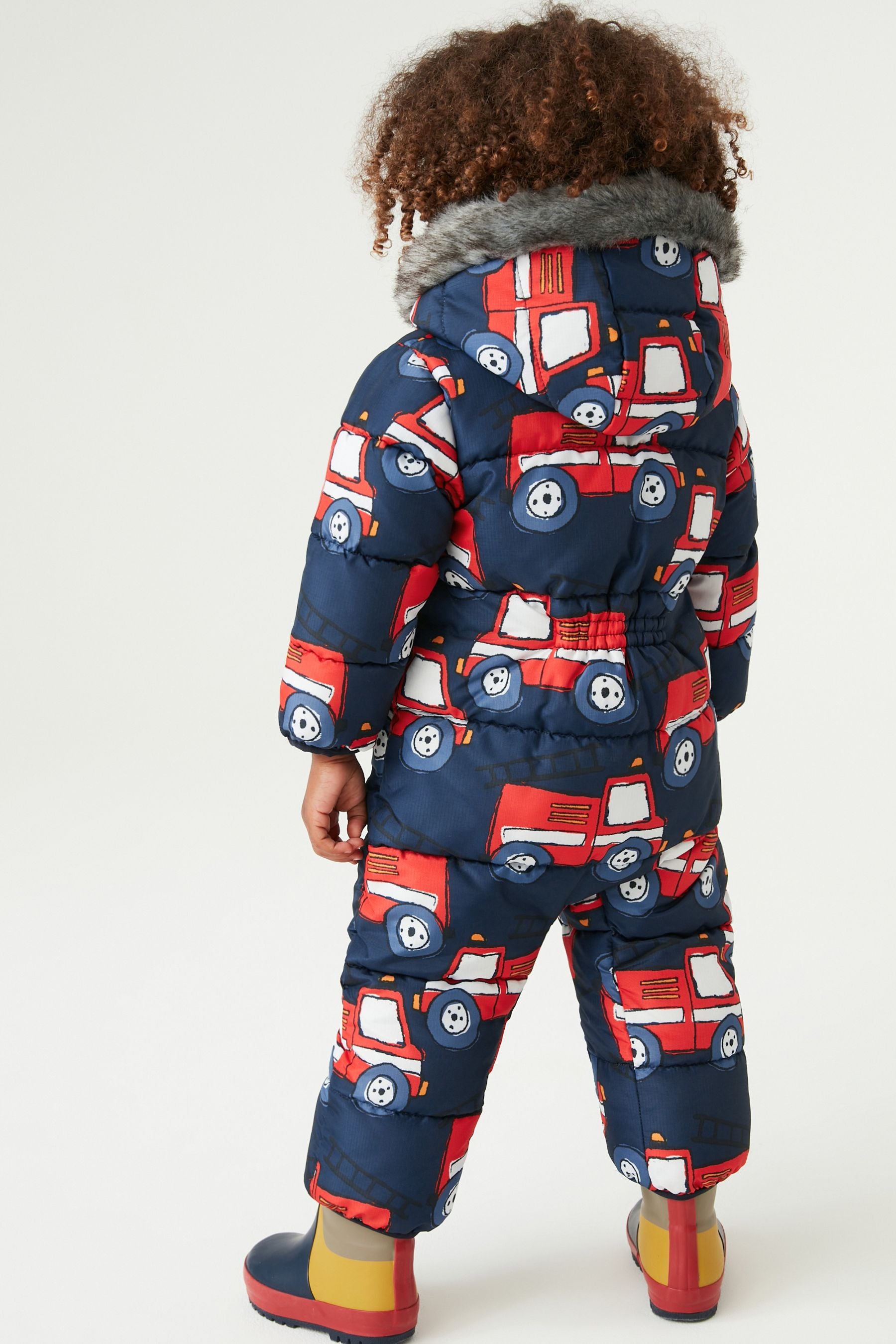 Navy Blue Fire Engine Snowsuit (3mths-7yrs)