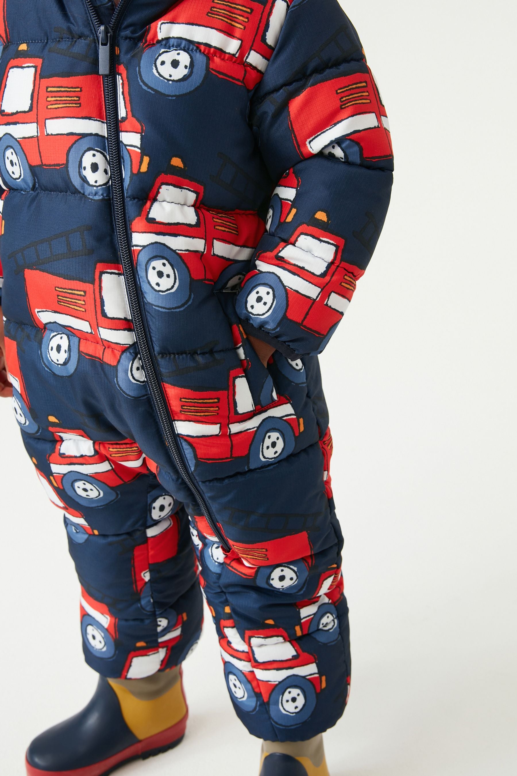 Navy Blue Fire Engine Snowsuit (3mths-7yrs)