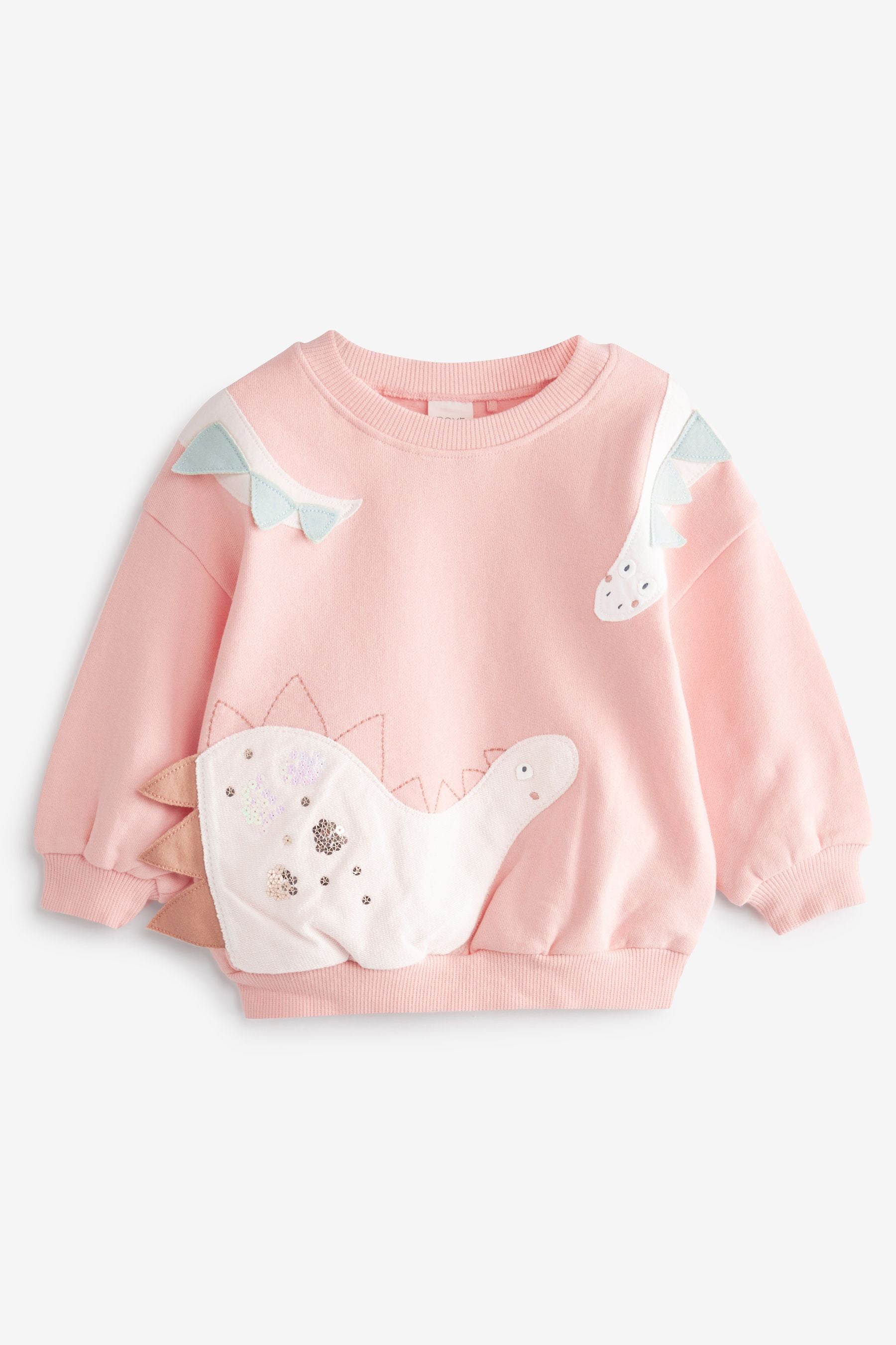 Pink Dinosaur Character Sweatshirt (3mths-7yrs)