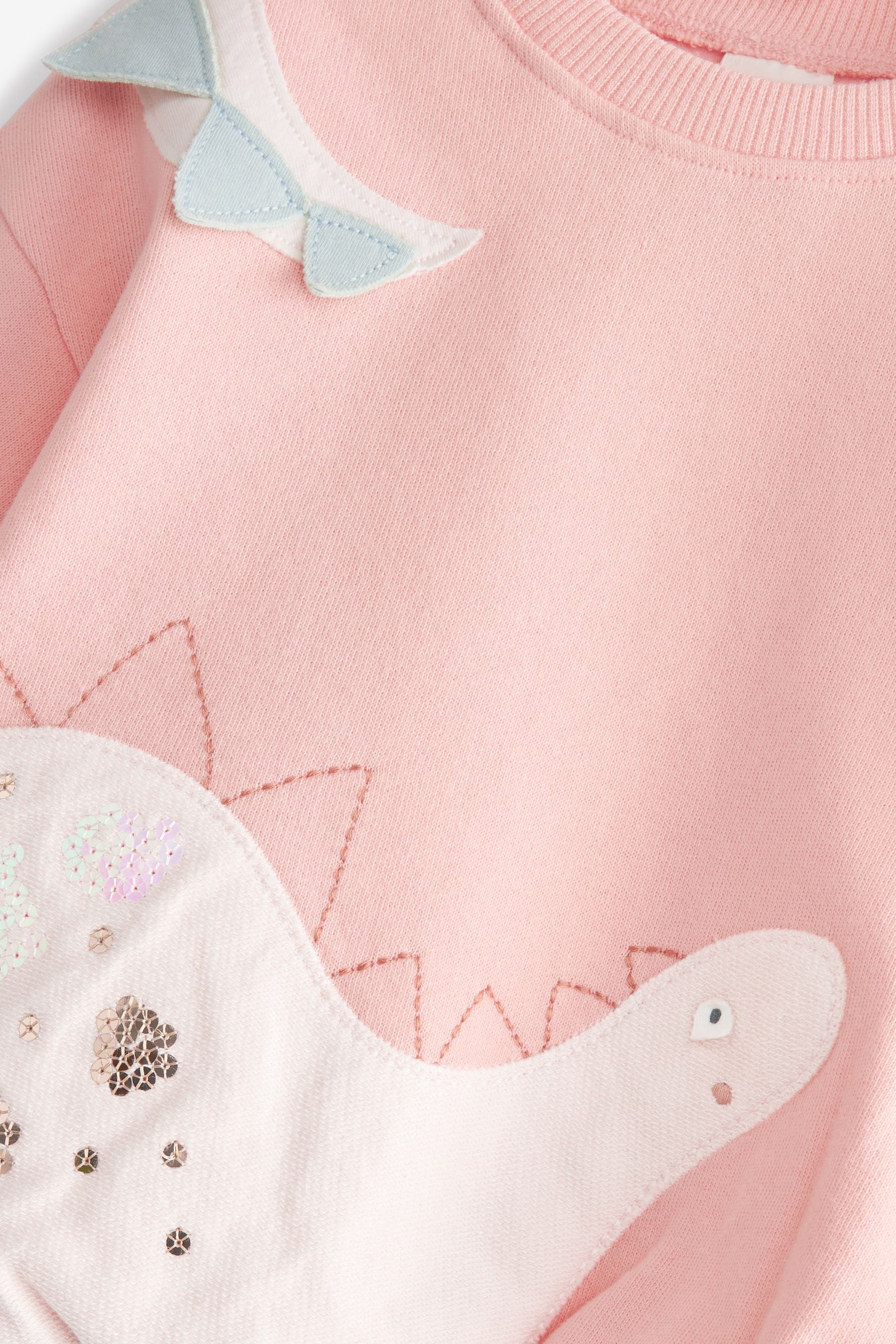 Pink Dinosaur Character Sweatshirt (3mths-7yrs)