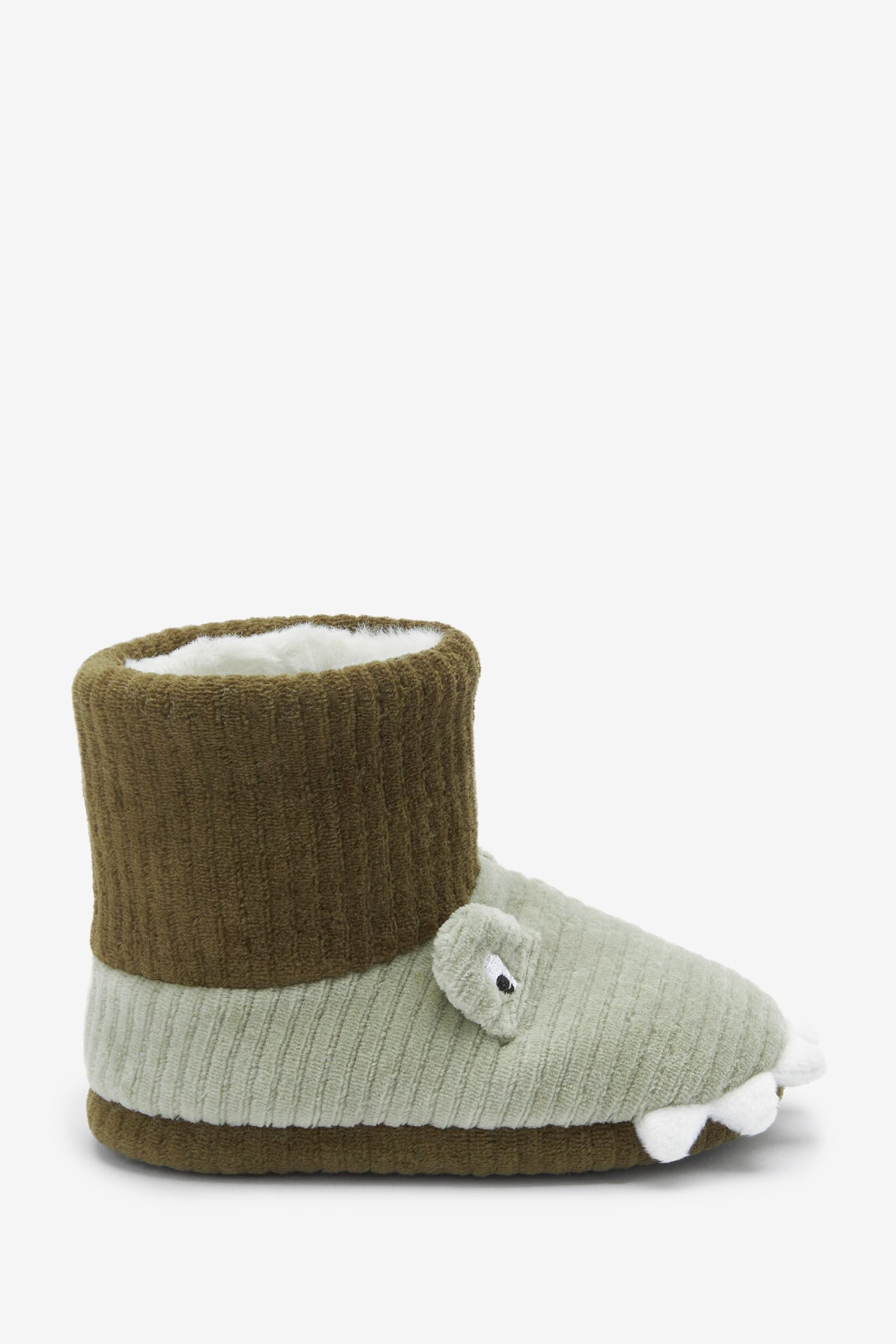 Green Croc Warm Lined Slipper Boots