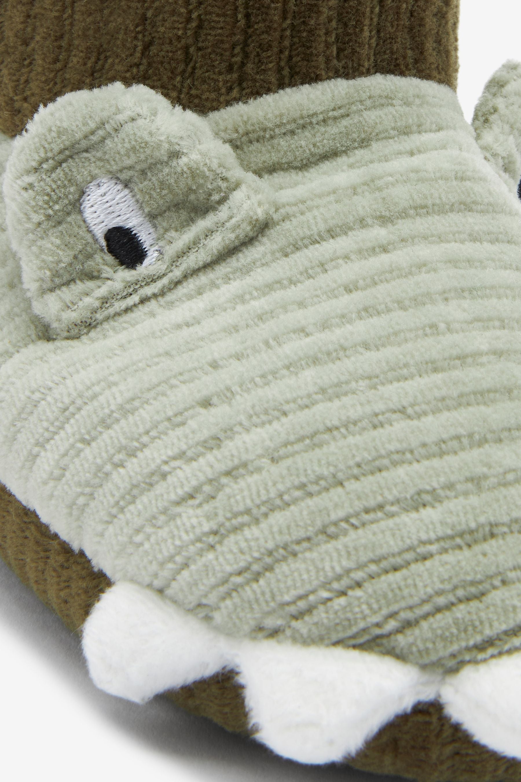 Green Croc Warm Lined Slipper Boots