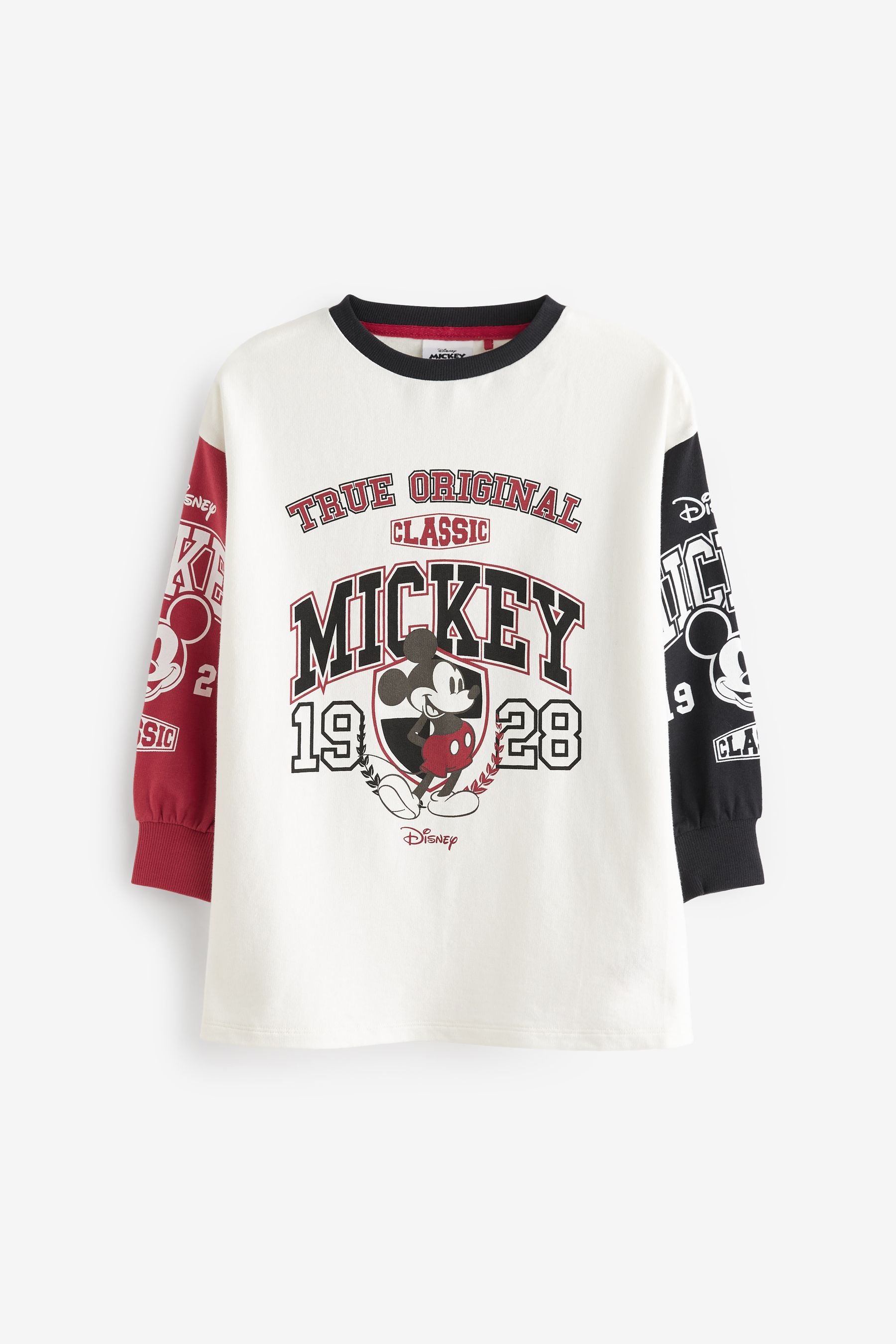 White Sporty Mickey Mouse Long Sleeve Top (3-16yrs)