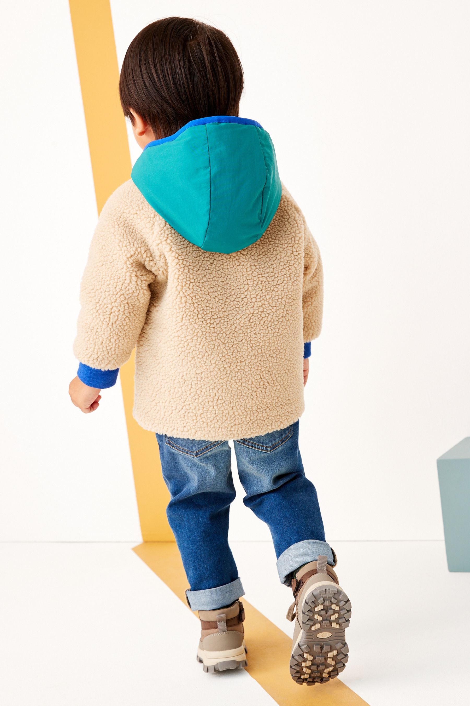 Colourblock Borg Jacket (3mths-7yrs)