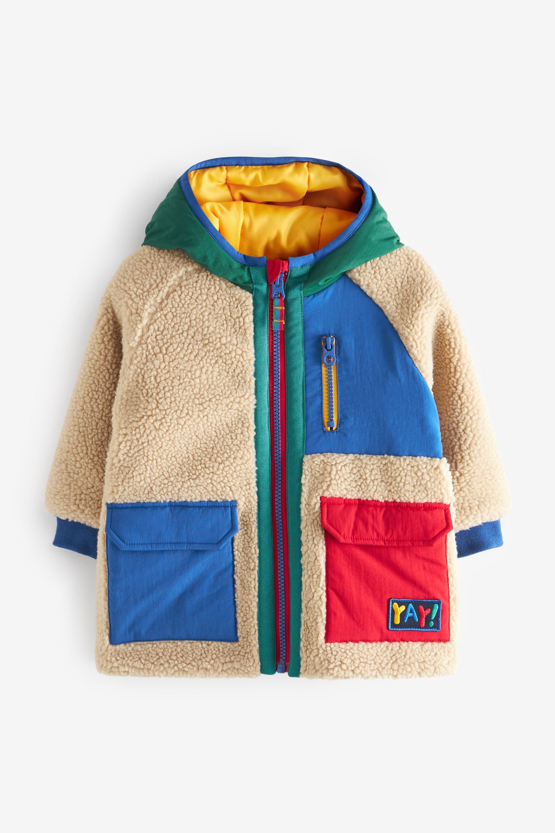 Colourblock Borg Jacket (3mths-7yrs)