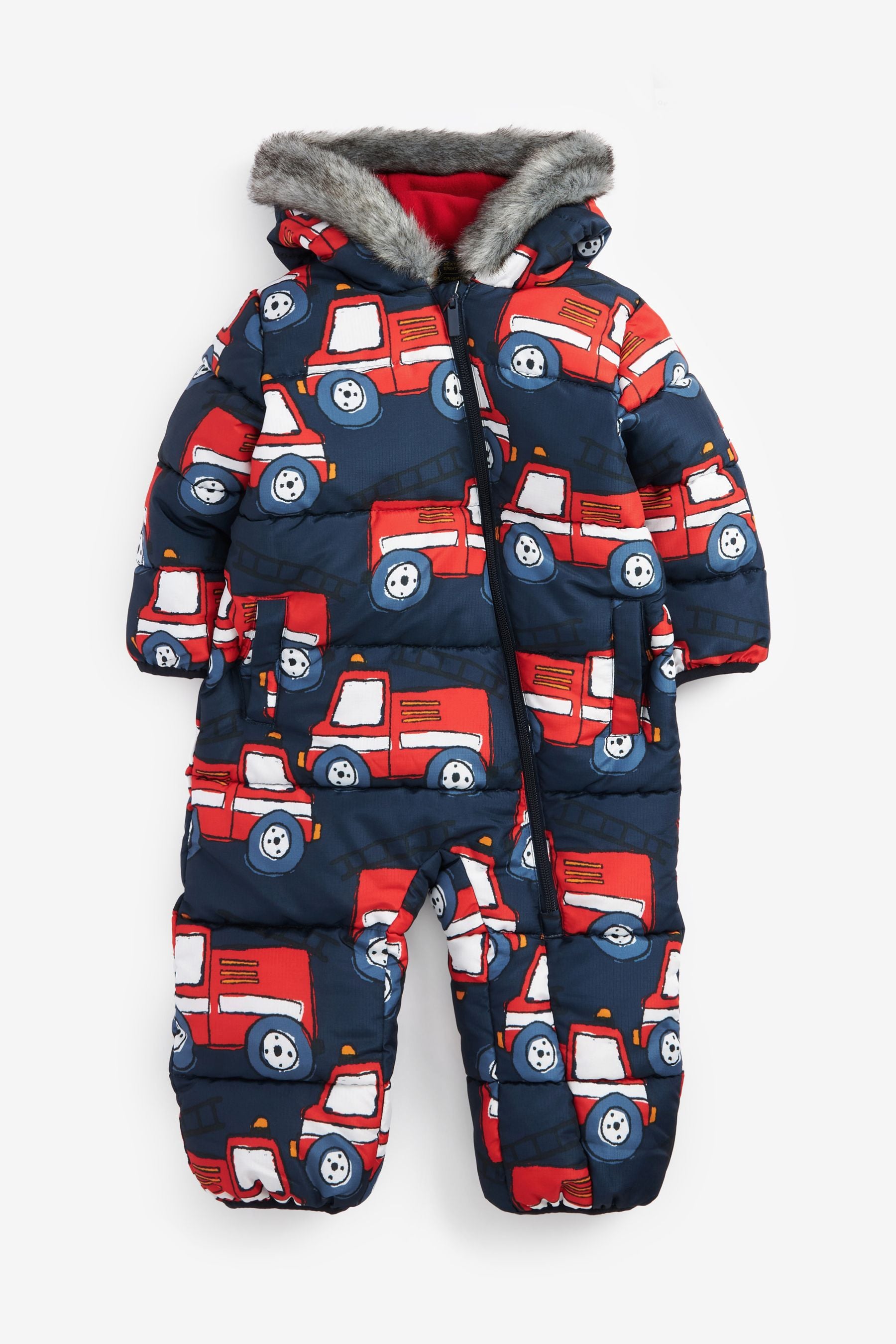 Navy Blue Fire Engine Snowsuit (3mths-7yrs)