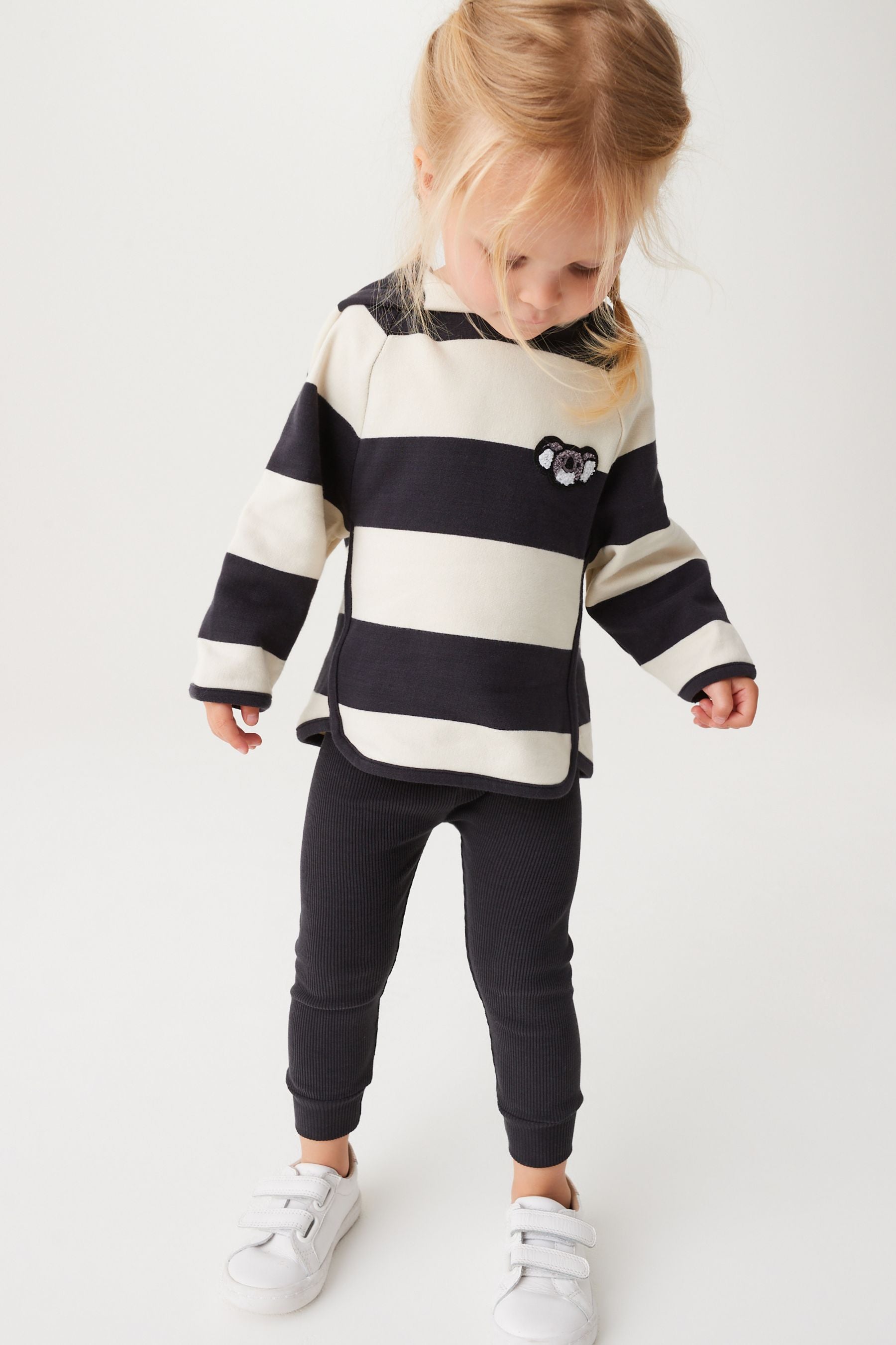 Monochrome Hooded Koala Legging Set (3mths-7yrs)