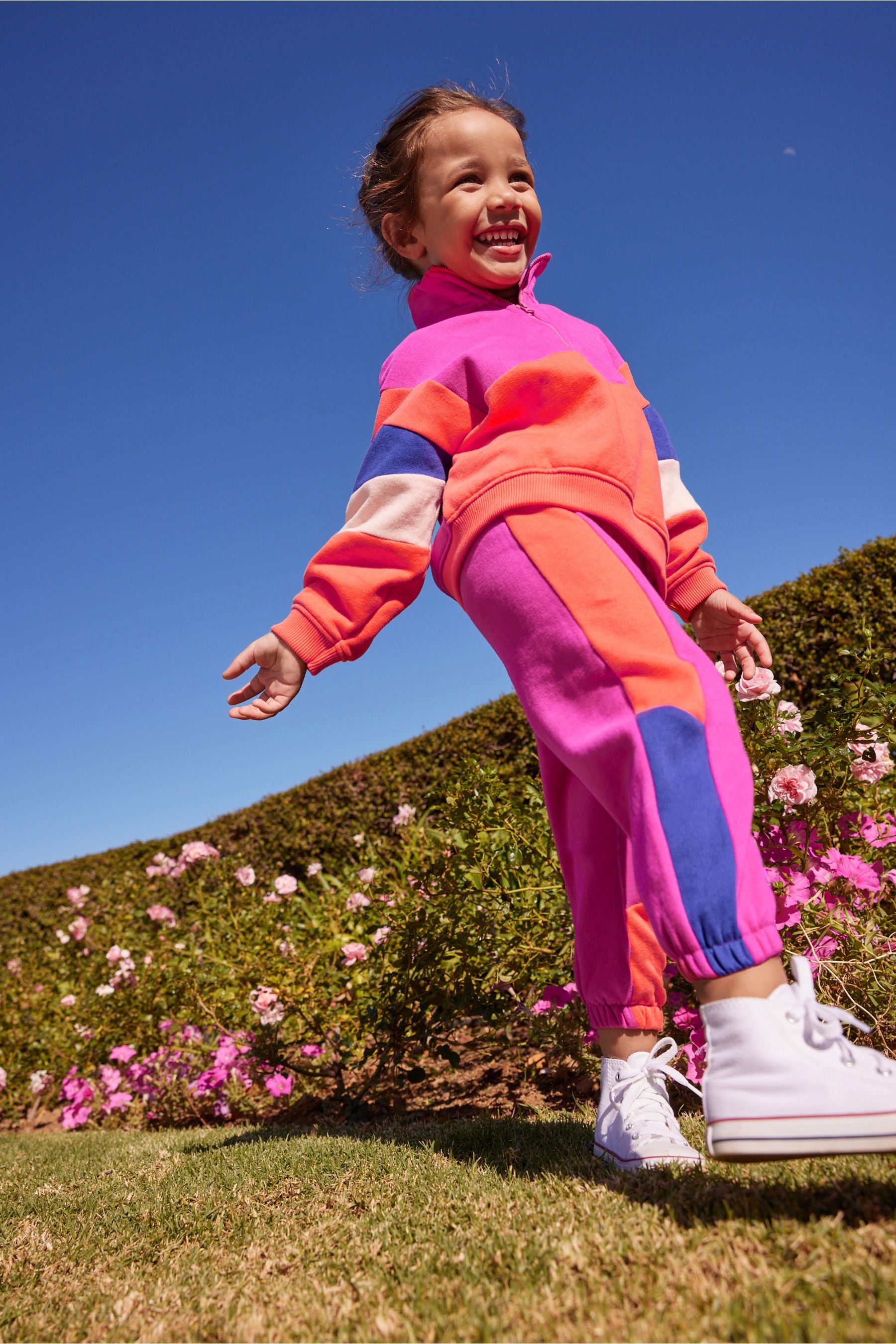 Bright Colourblock Half Zip Sweatshirt And Joggers Co-ord Set (3mths-7yrs)