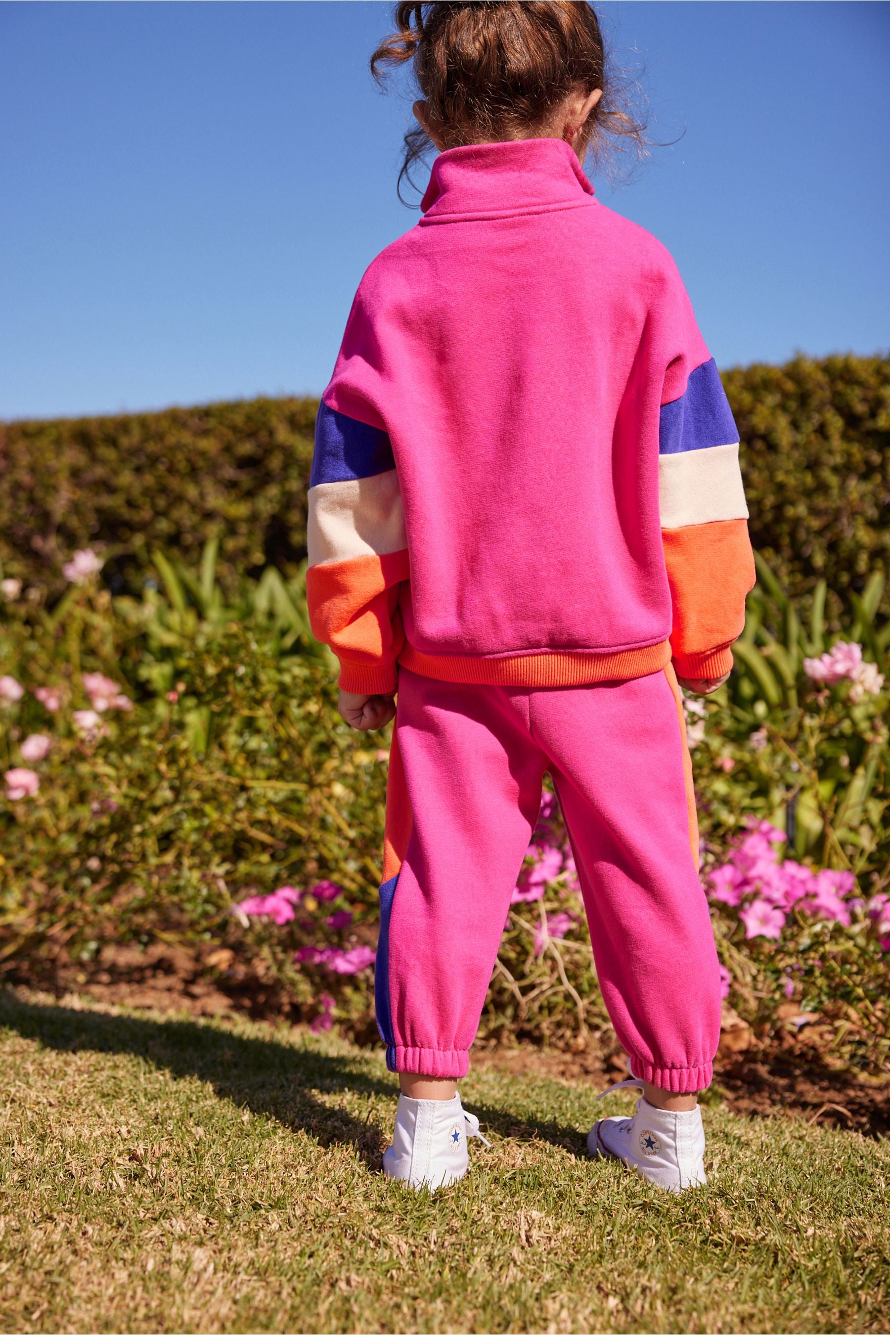 Bright Colourblock Half Zip Sweatshirt And Joggers Co-ord Set (3mths-7yrs)