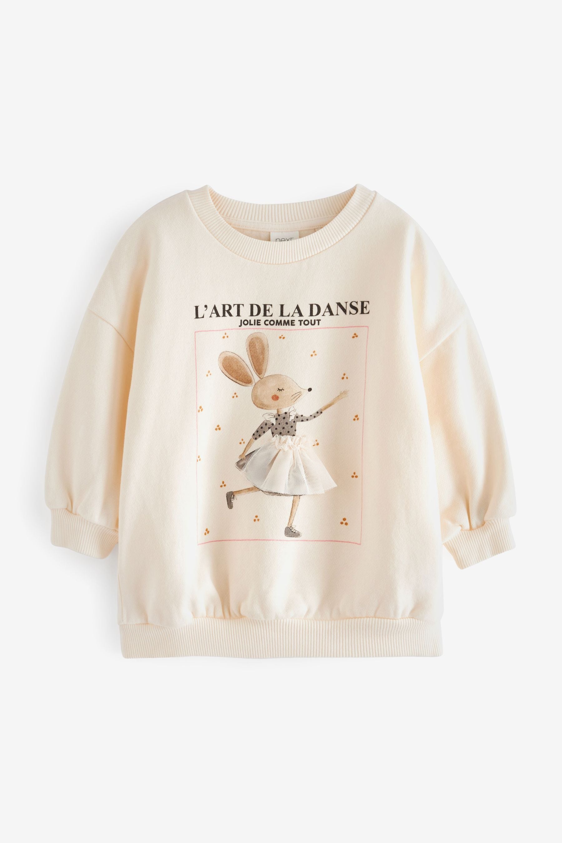 Cream Mouse Character Sweatshirt (3mths-7yrs)