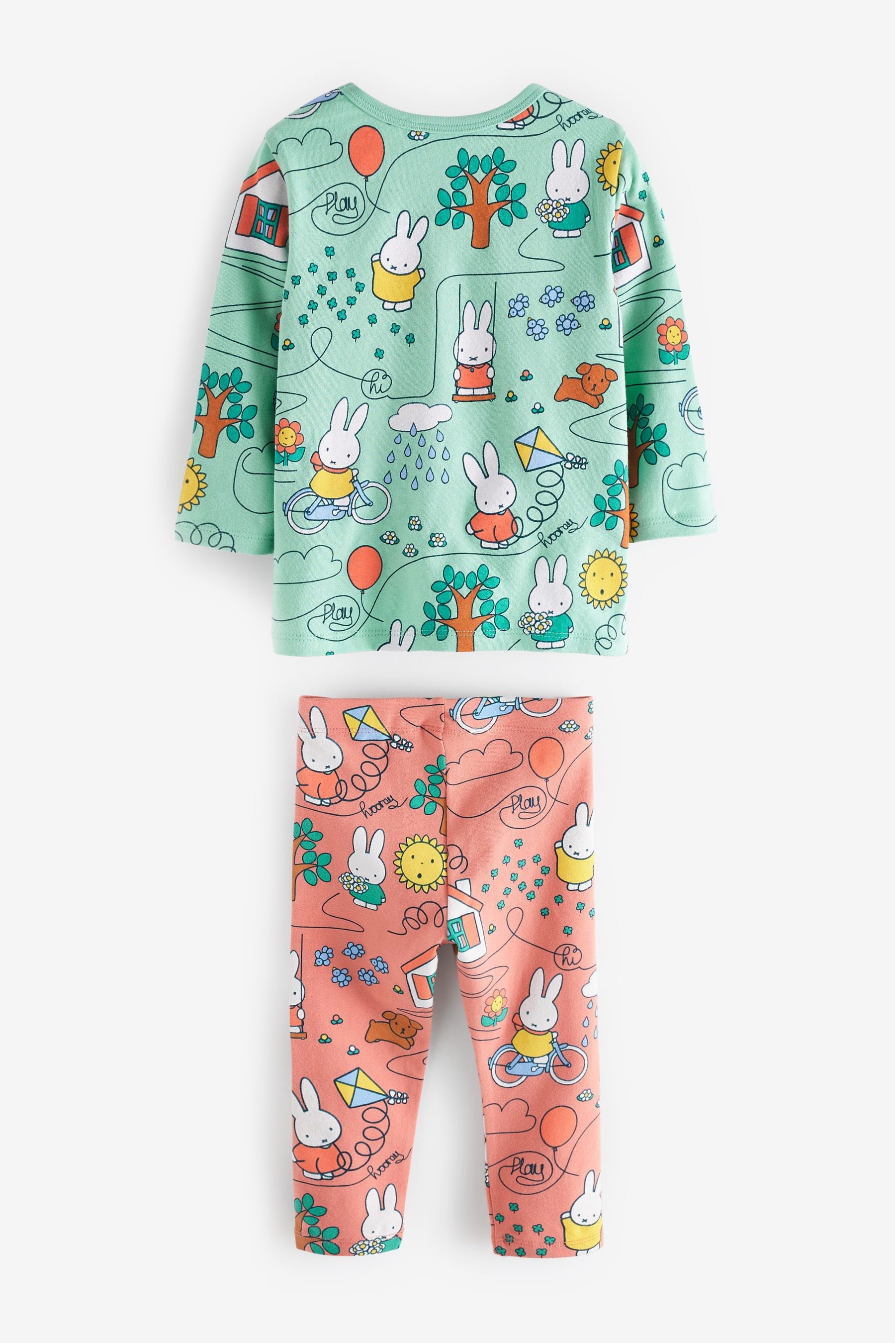 Green/Orange Miffy Cotton T-Shirt And Leggings Set (3mths-7yrs)