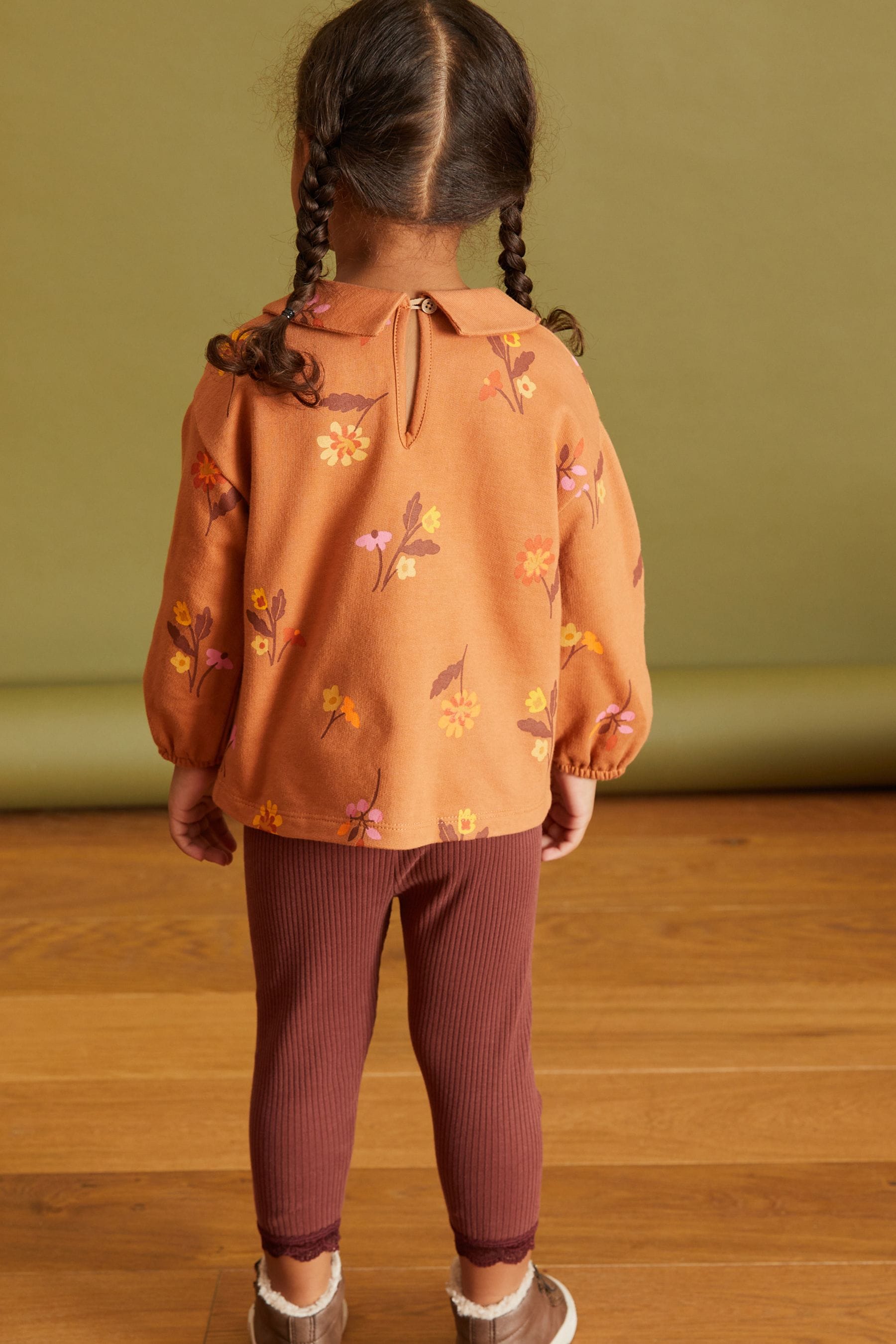 Pumpkin Collar Top & Leggings Set (3mths-7yrs)