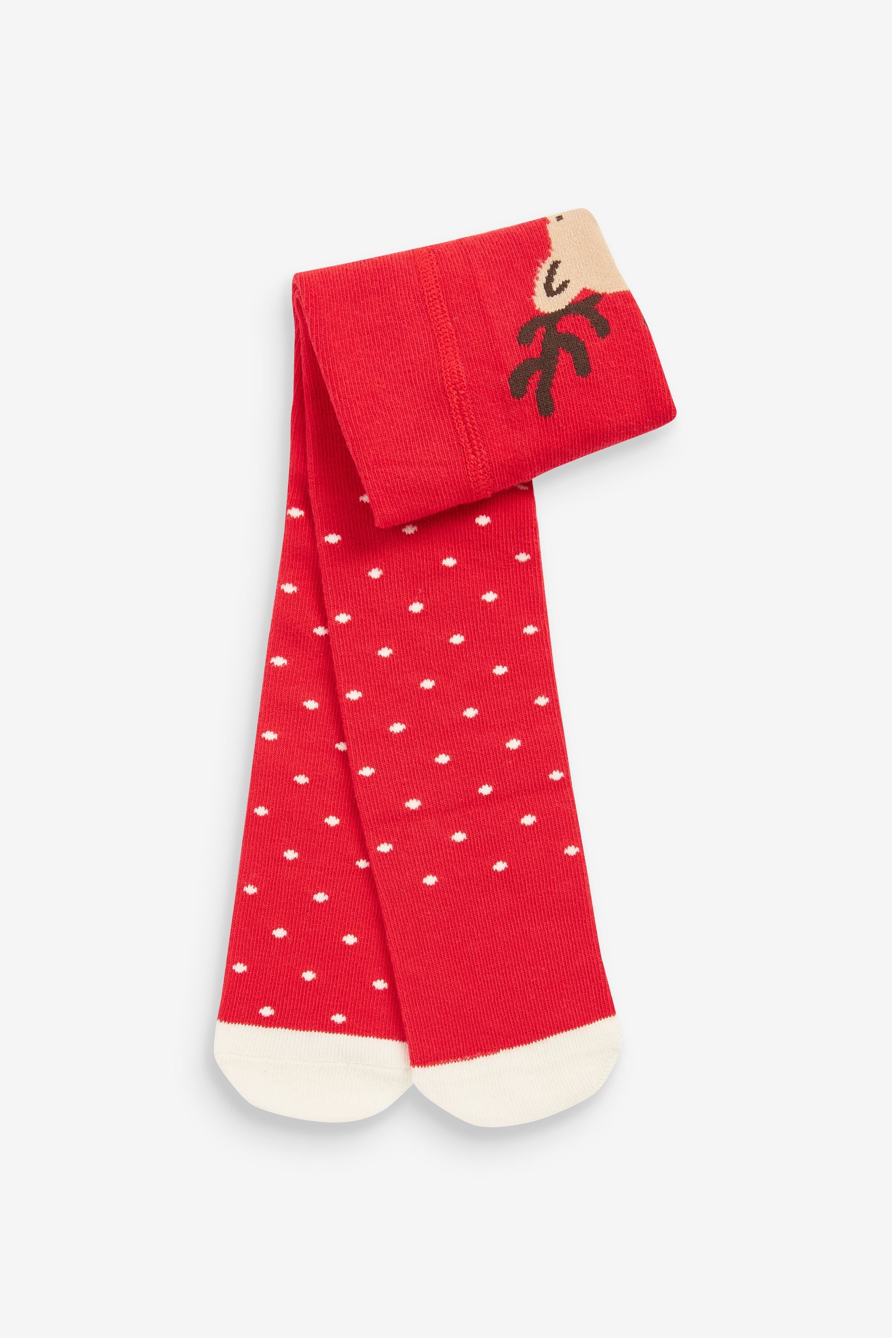 Red Christmas 2 Pack Baby Tights (0mths-2yrs)