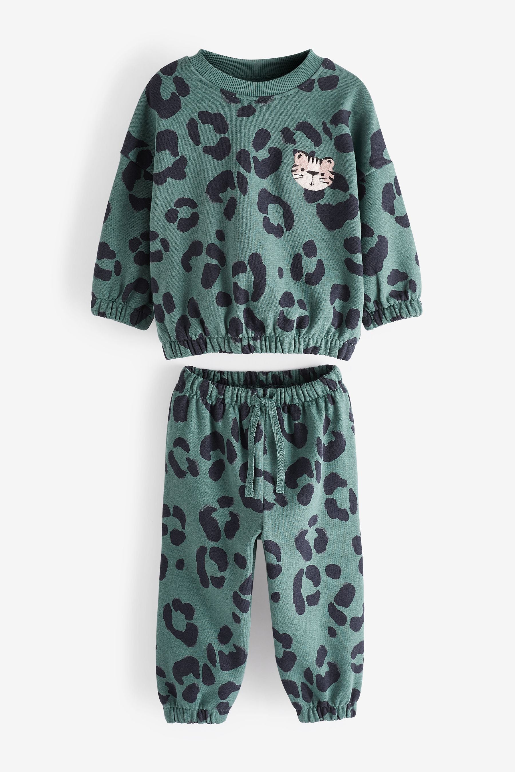 Blue Animal Print Soft Touch Jersey (3mths-7yrs)