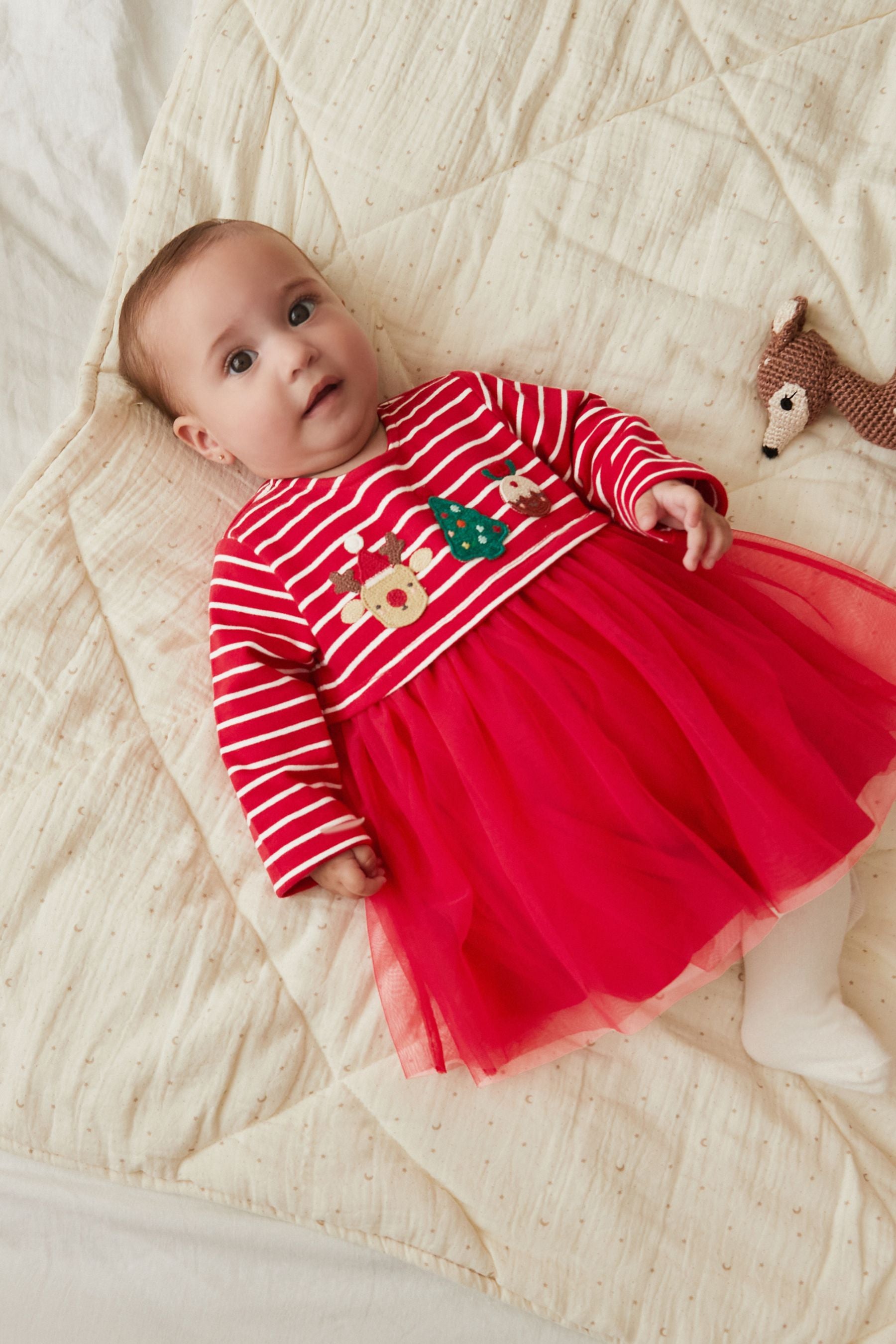 Red Christmas Character Baby Tutu Dress (0mths-2yrs)