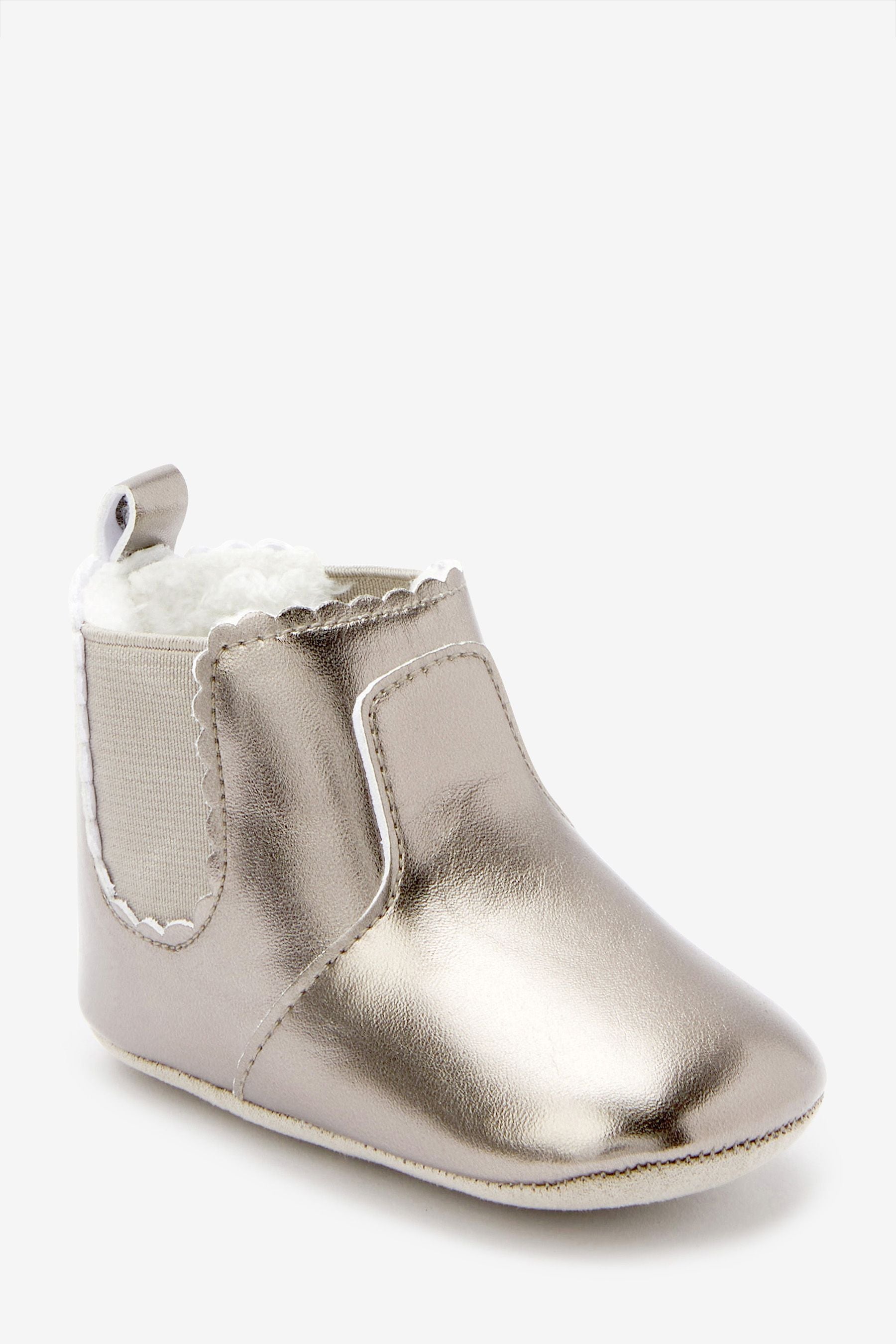 Silver Chelsea Baby Boots (0-18mths)