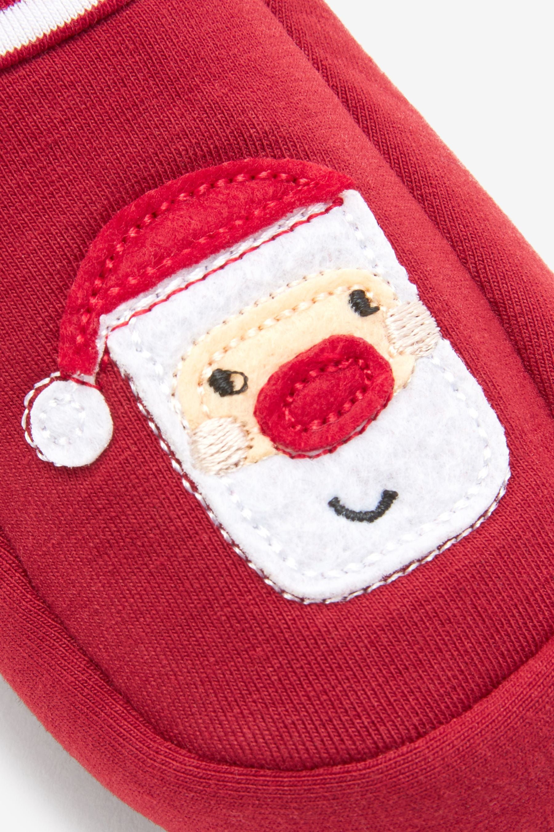 Red Christmas Santa 1 Pack Baby Pram Booties (0-18mths)