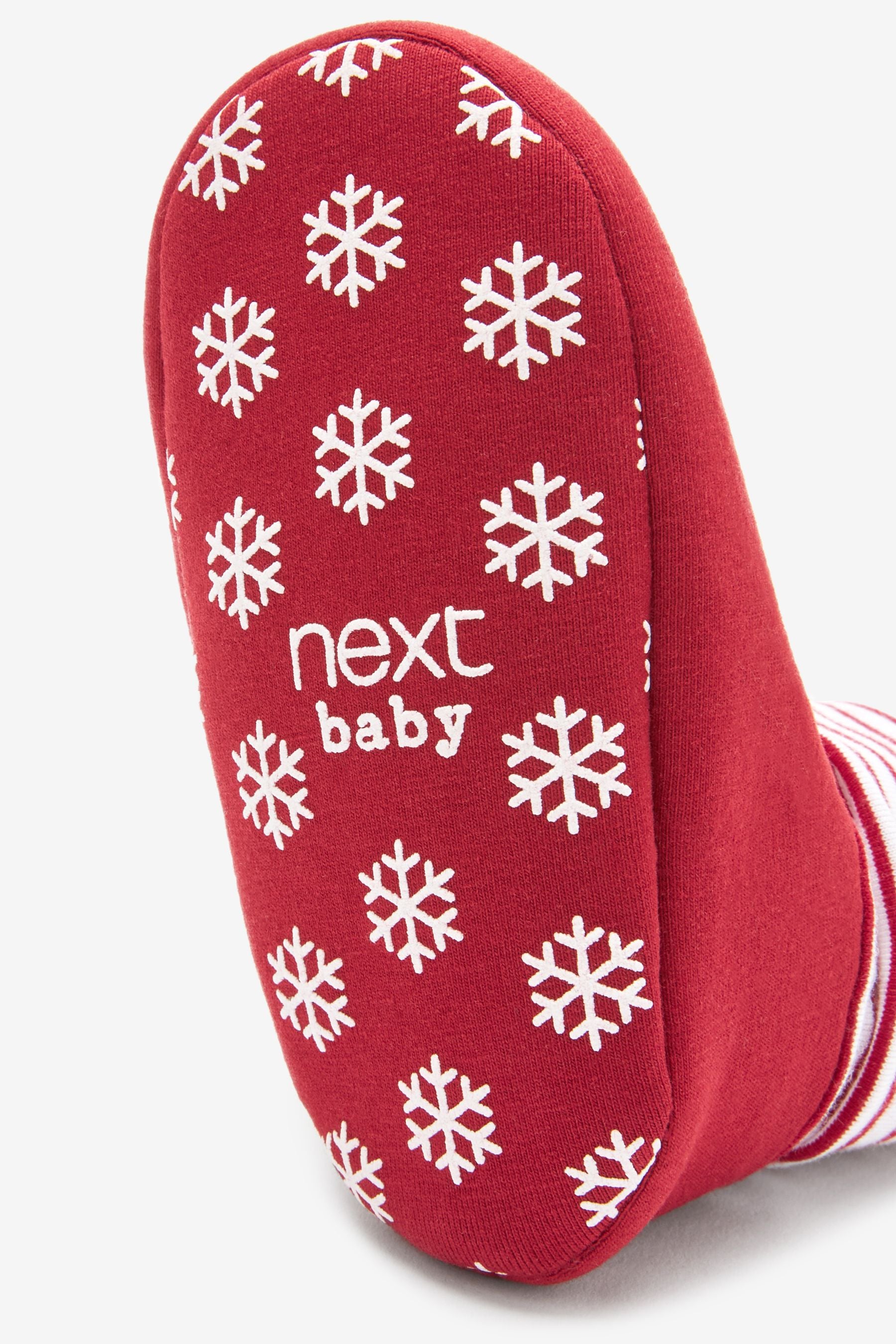 Red Christmas Santa 1 Pack Baby Pram Booties (0-18mths)