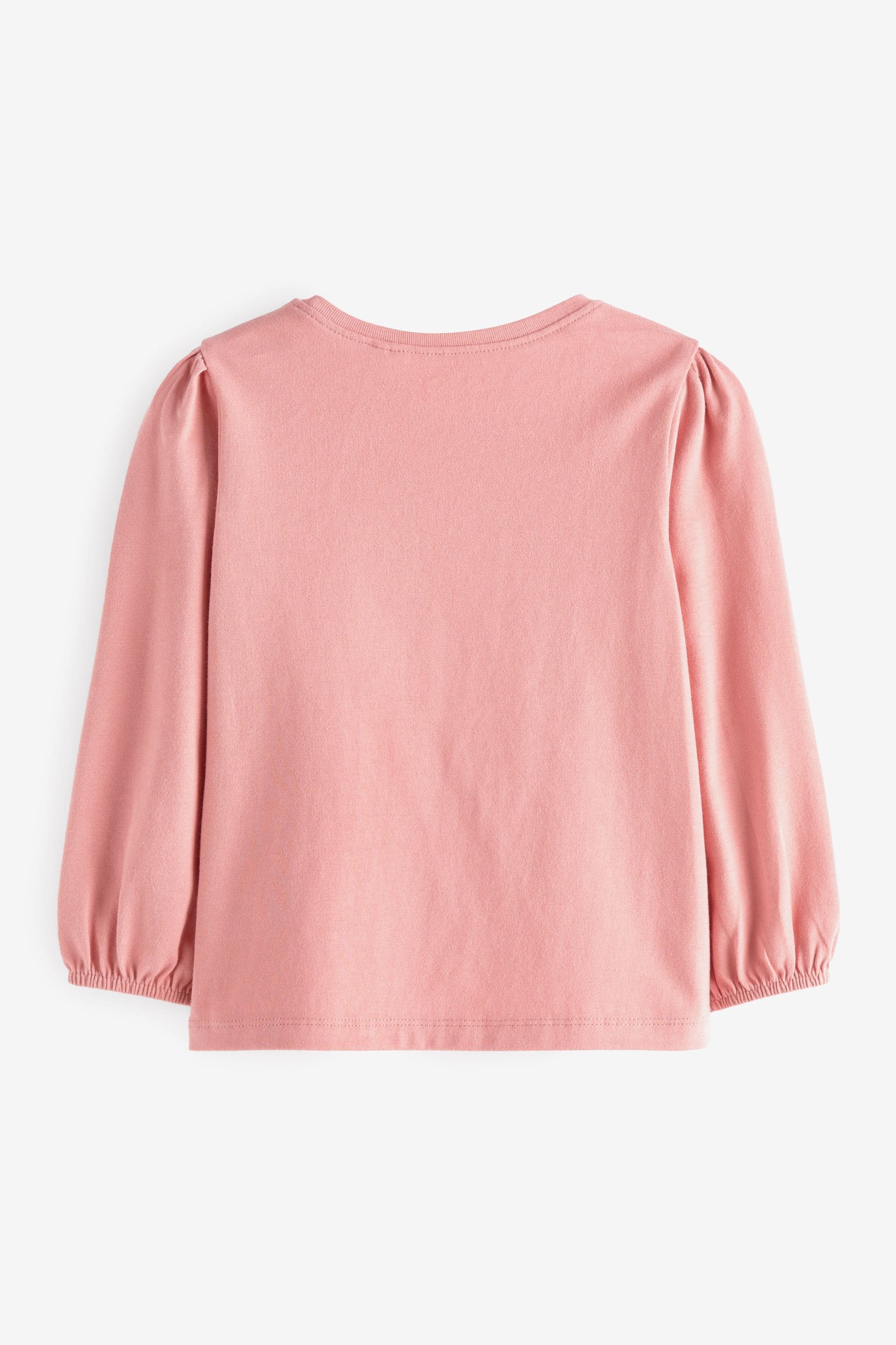 Pale Pink Long Sleeve Corsage Top (3mths-7yrs)