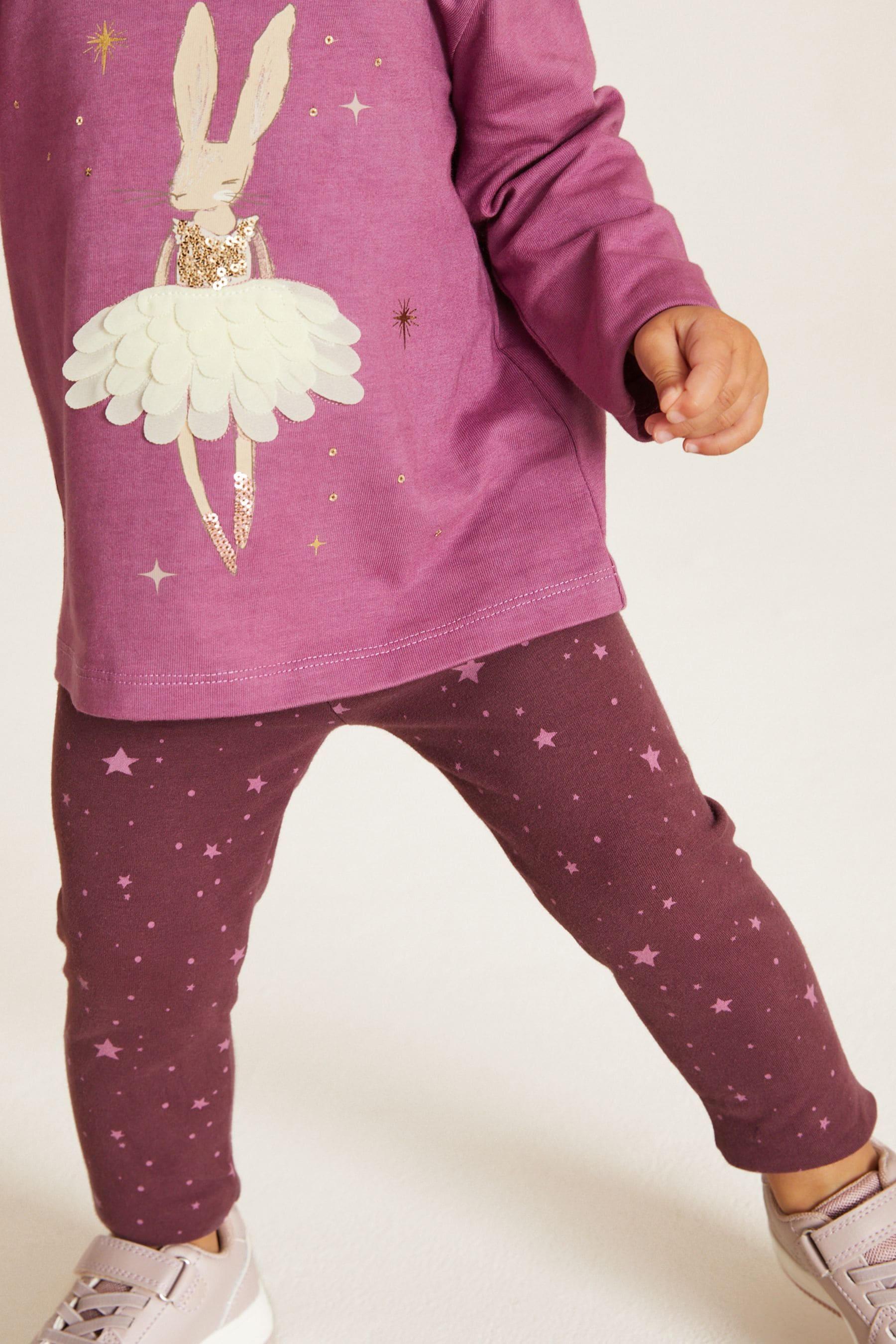 Purple Long Sleeve T-Shirt and Legging Set (3mths-7yrs)