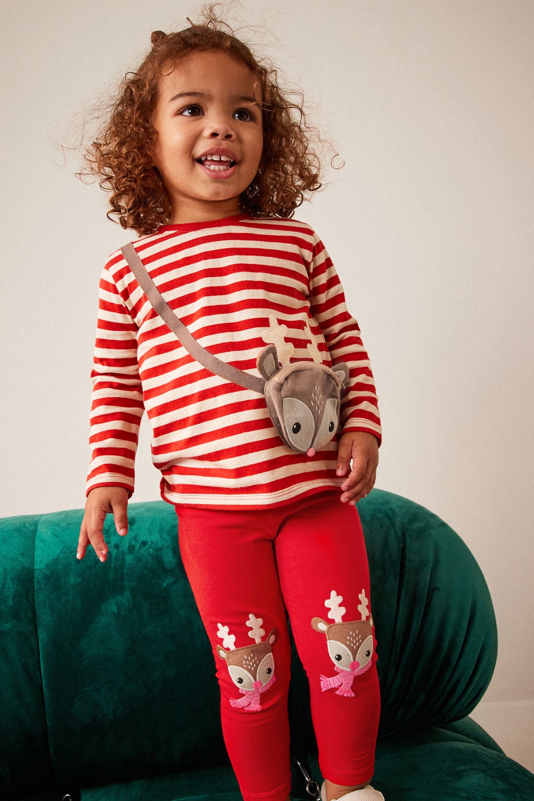 Red Christmas Top & Leggings Set (3mths-7yrs)