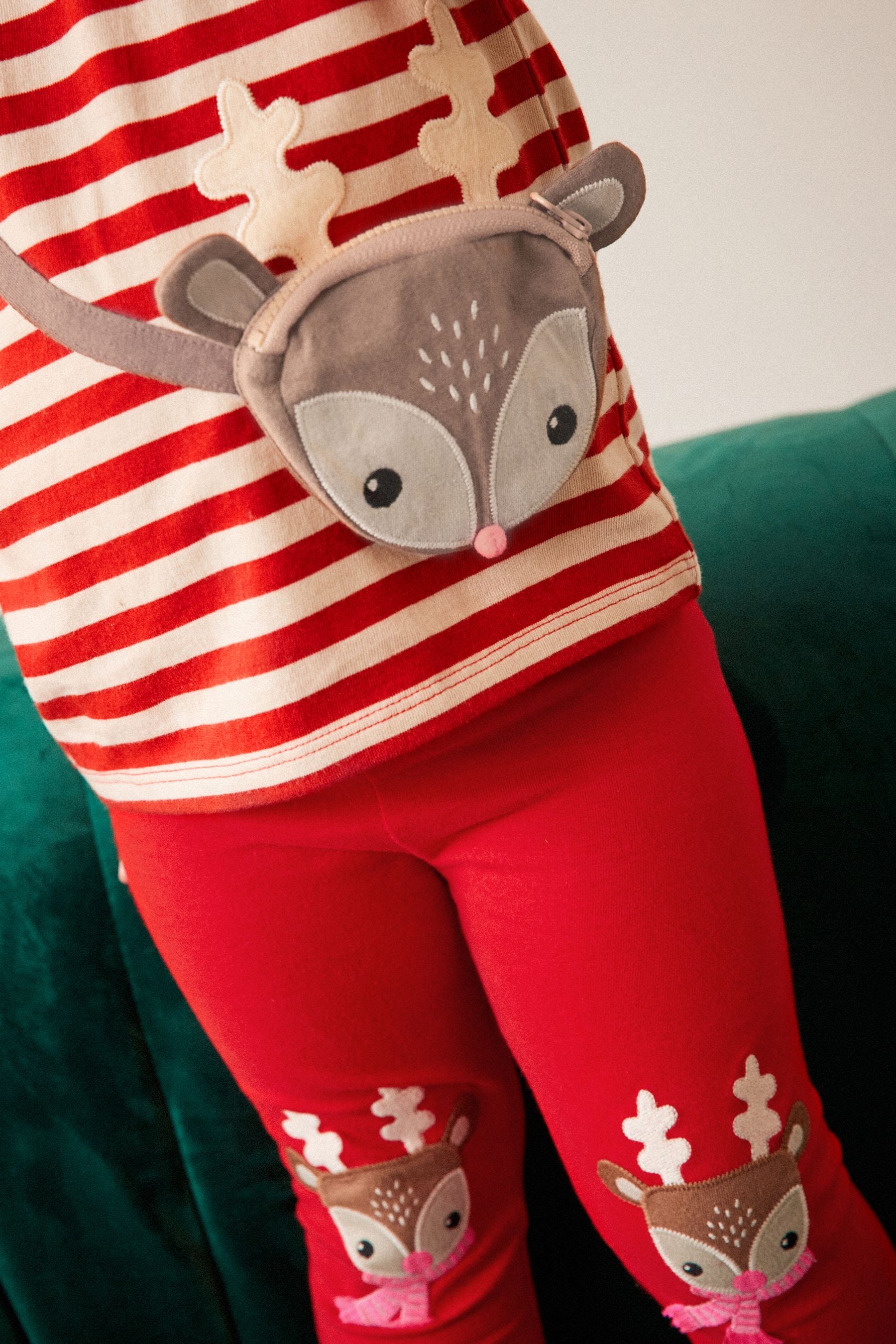 Red Christmas Top & Leggings Set (3mths-7yrs)