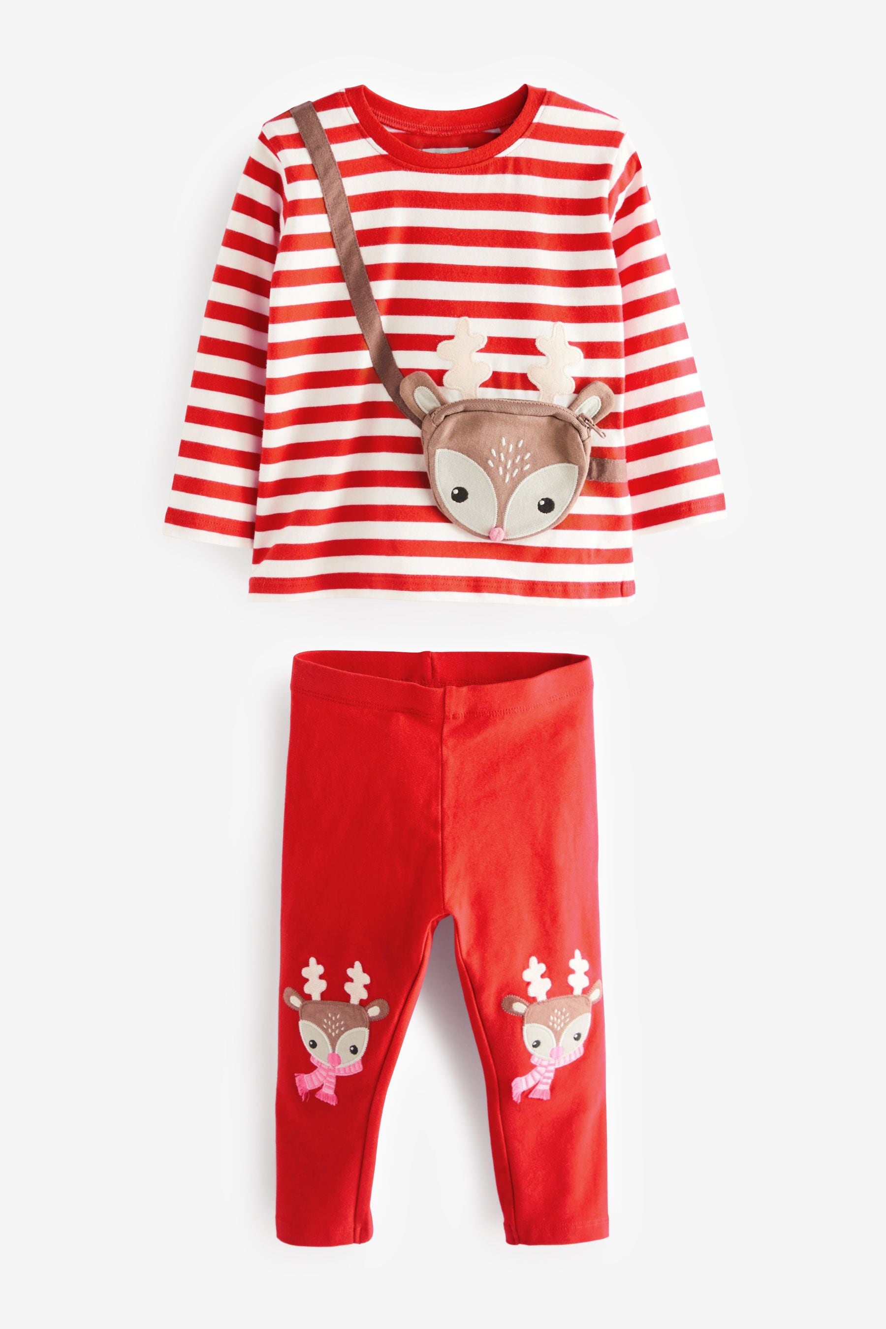 Red Christmas Top & Leggings Set (3mths-7yrs)