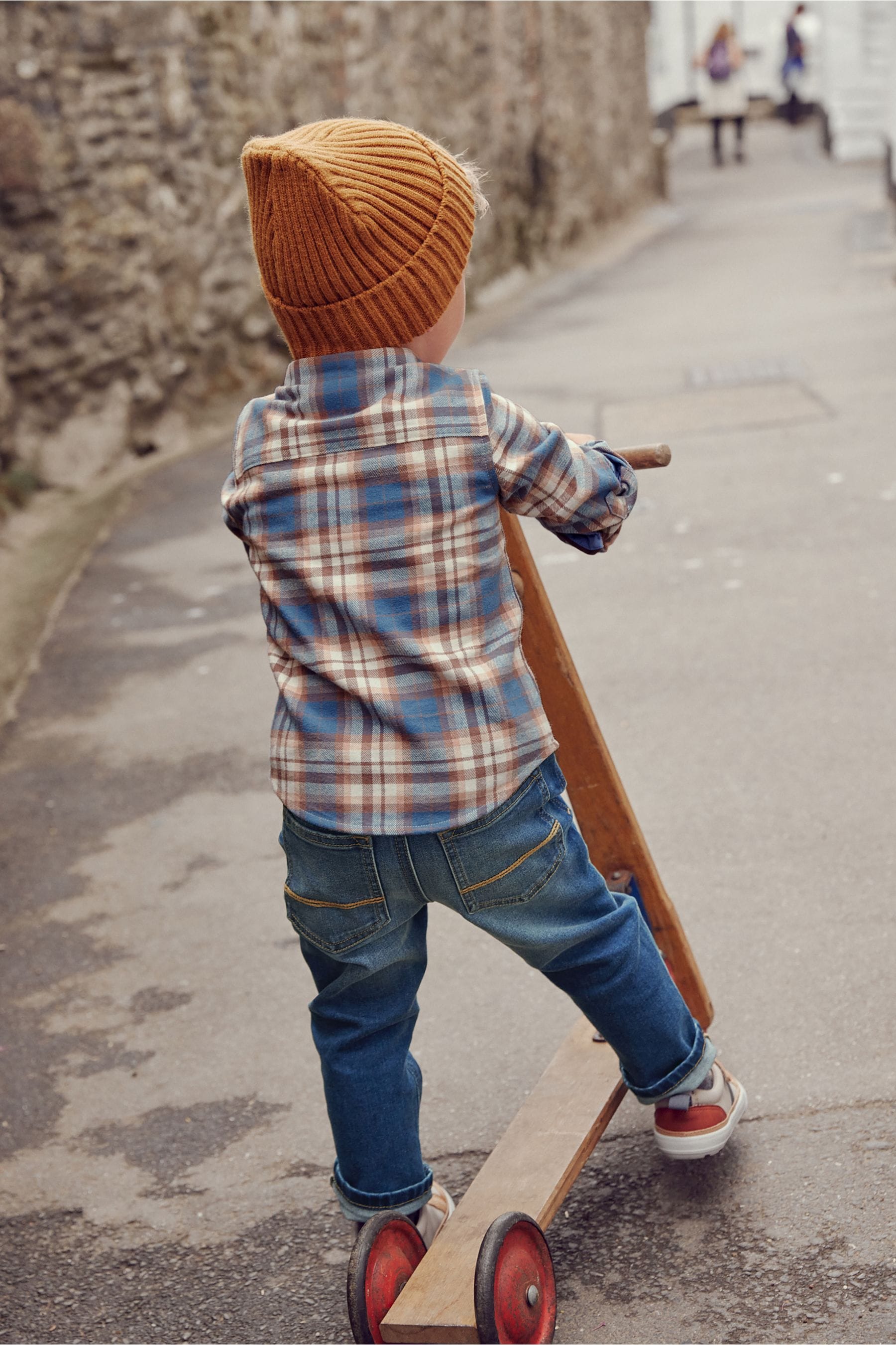 Blue Long Sleeve Check Shirt (3mths-7yrs)