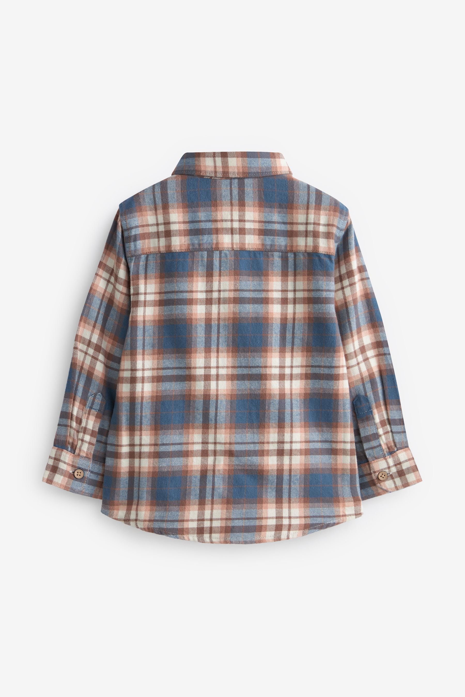 Blue Long Sleeve Check Shirt (3mths-7yrs)