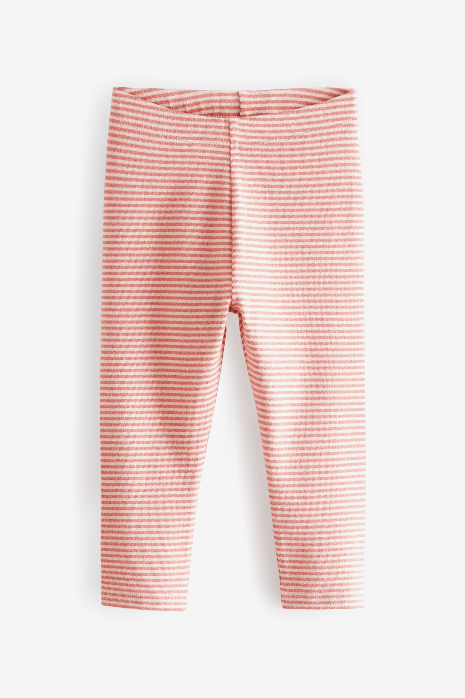 Mid Pink Stripe Soft Touch Leggings (3mths-7yrs)