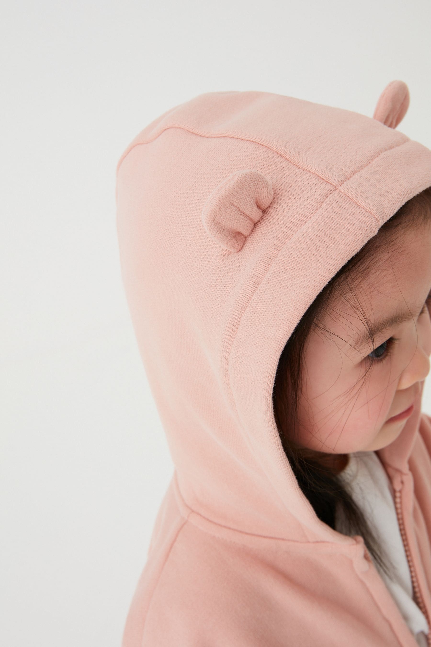 Pale Pink Zip Through Hoodie (3mths-7yrs)