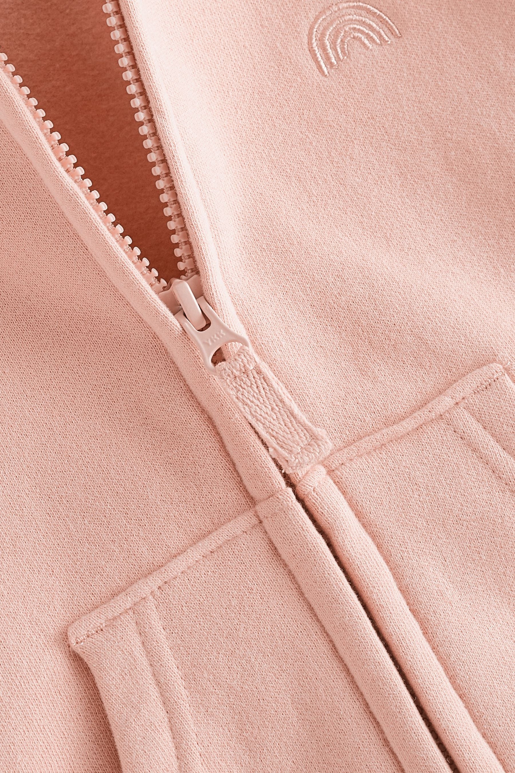 Pale Pink Zip Through Hoodie (3mths-7yrs)