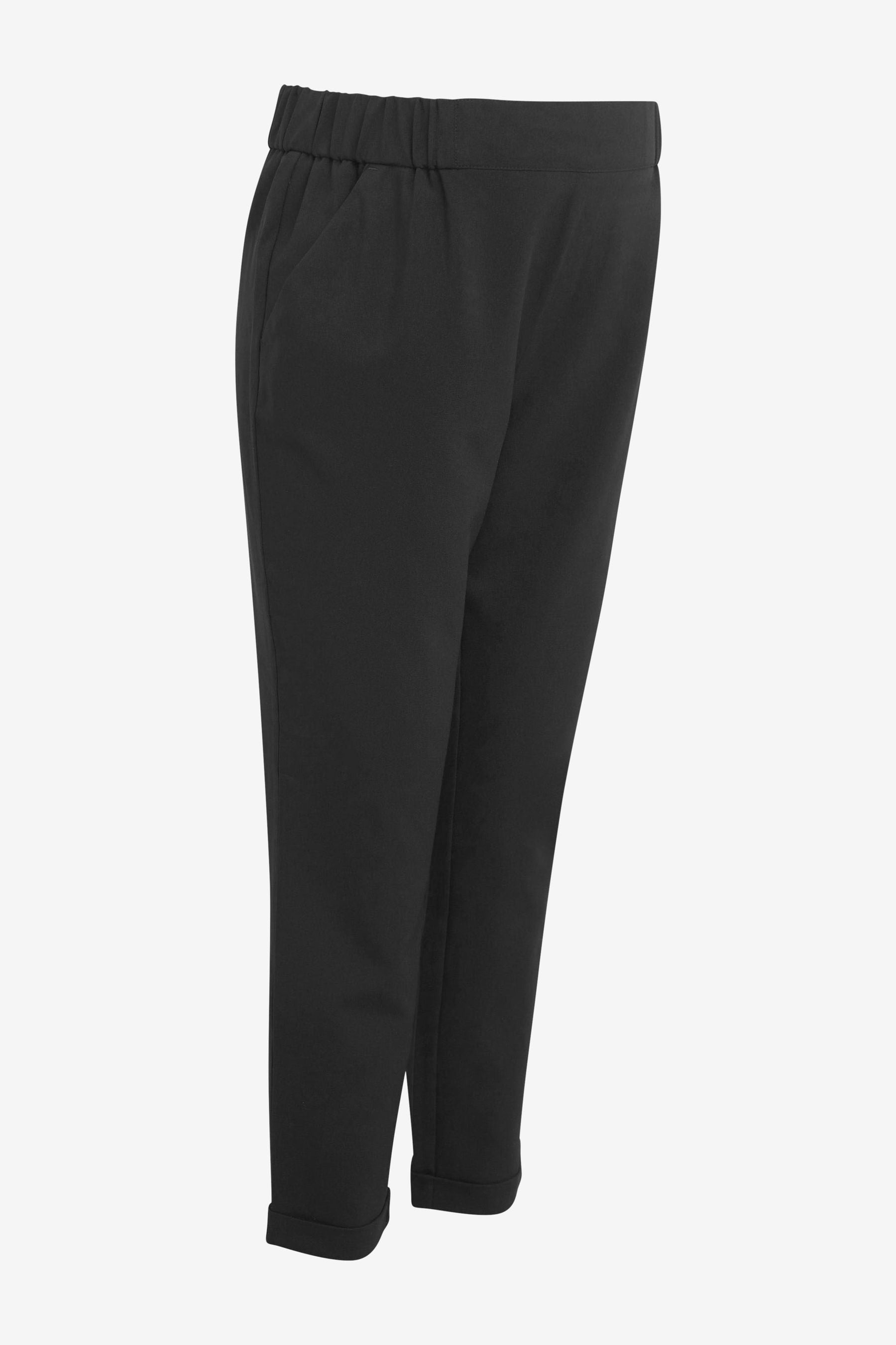 Black Maternity Tapered Trousers