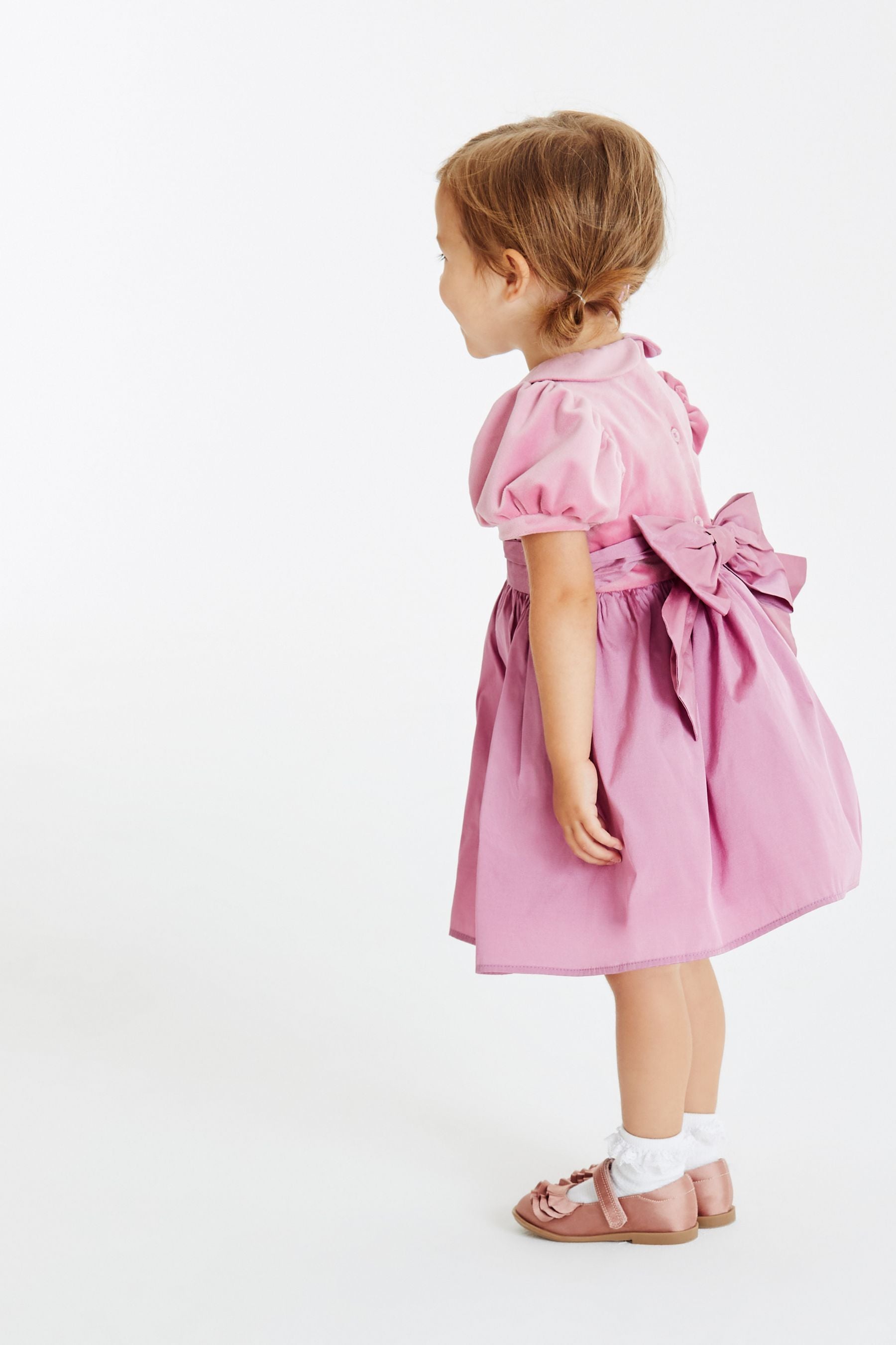 Rose Pink Next Velvet And Taffeta Prom Dress (3mths-8yrs)