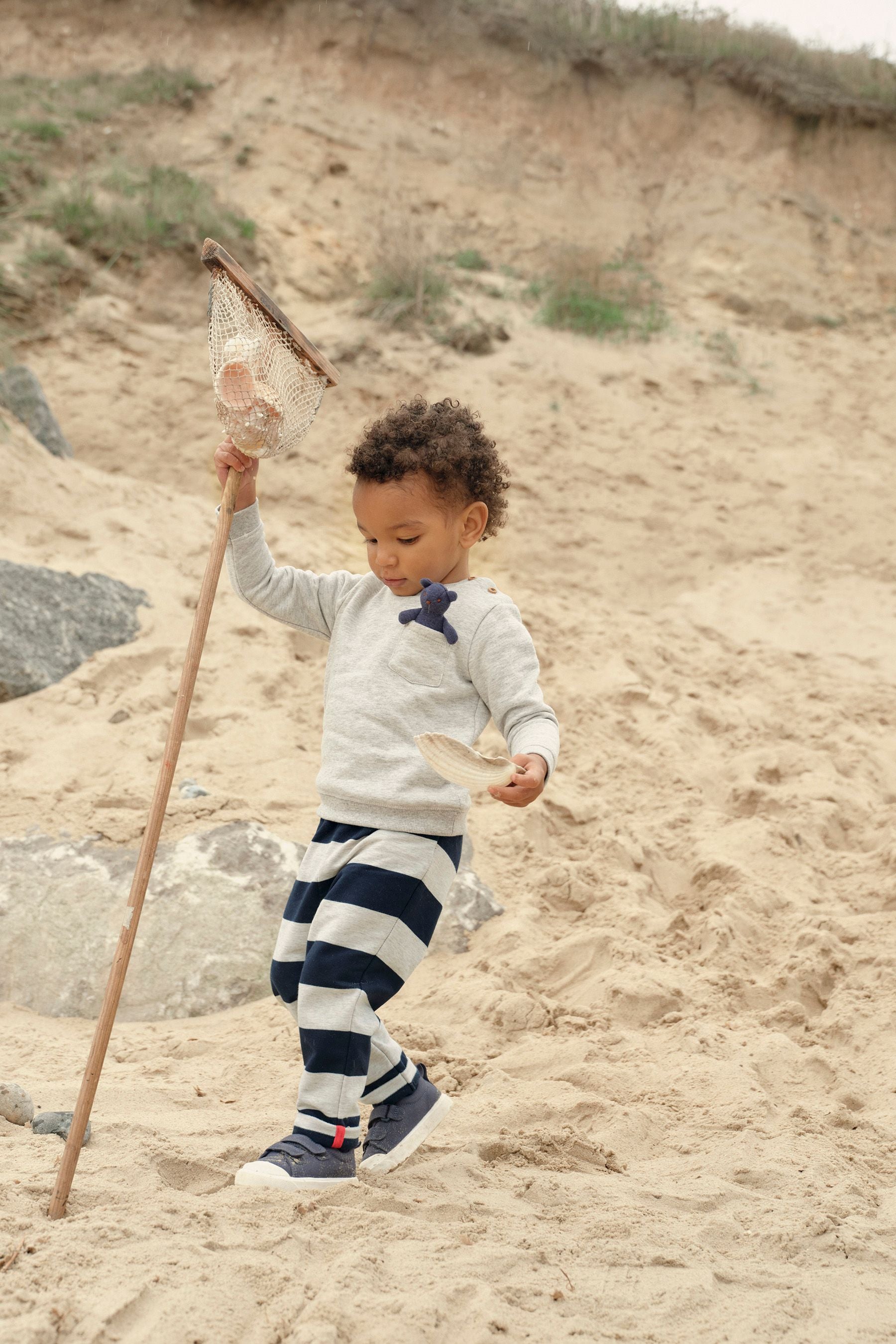 The White Company Baby White Sweatshirt and Joggers Set