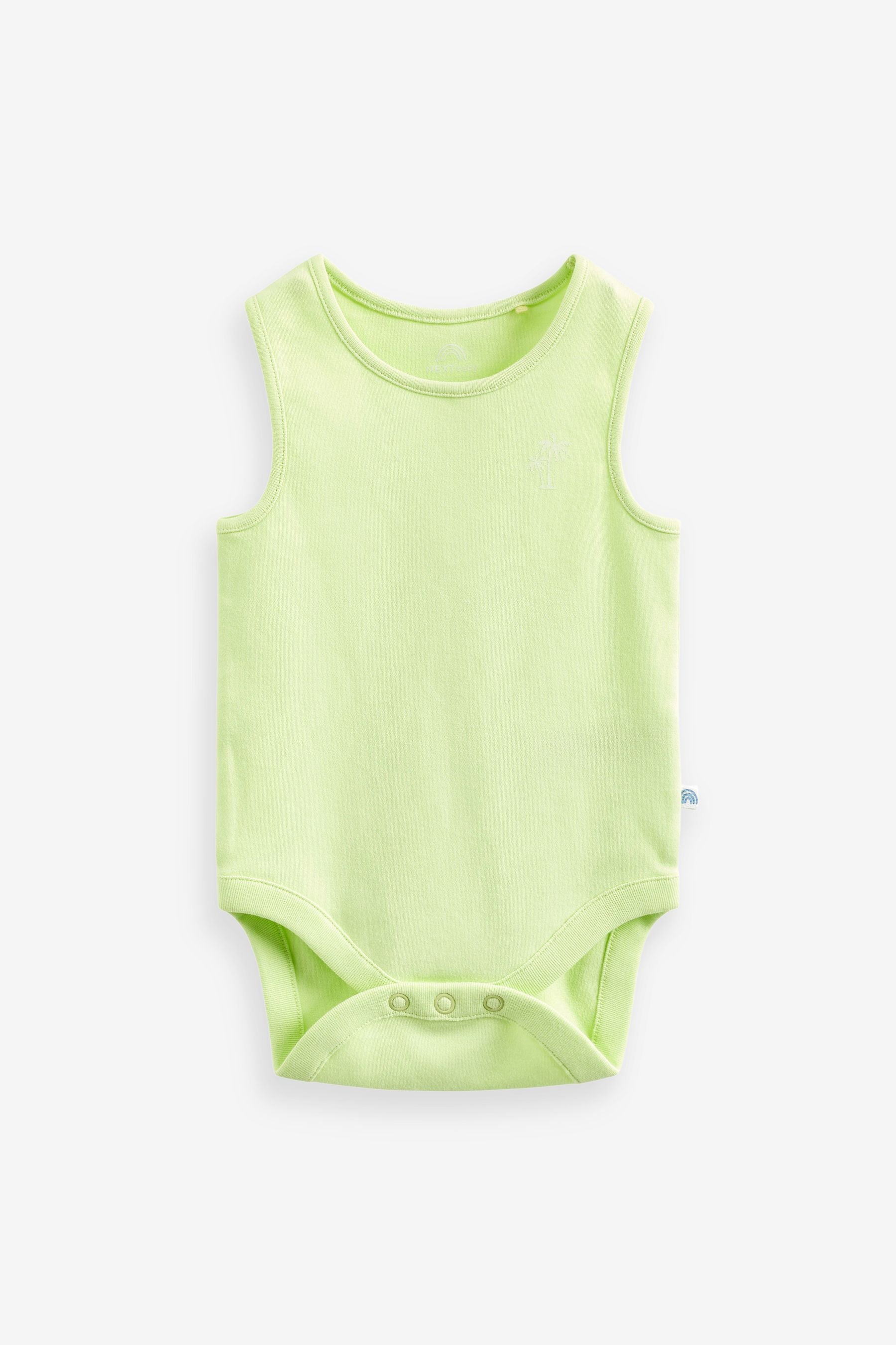 Multi Baby Plain Vest Bodysuits 4 Pack