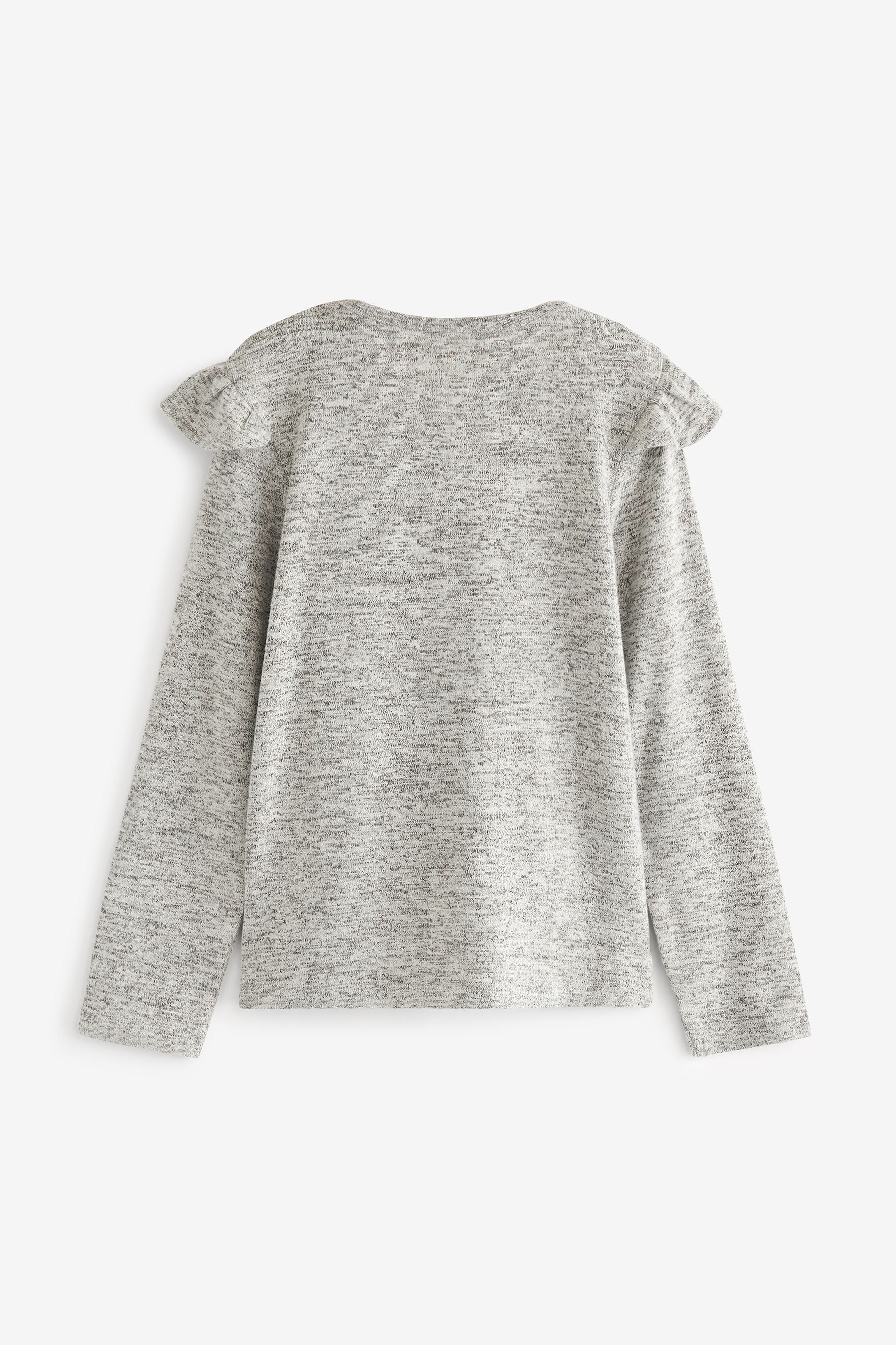 Grey Grey Frill Long Sleeve Top (3-16yrs)