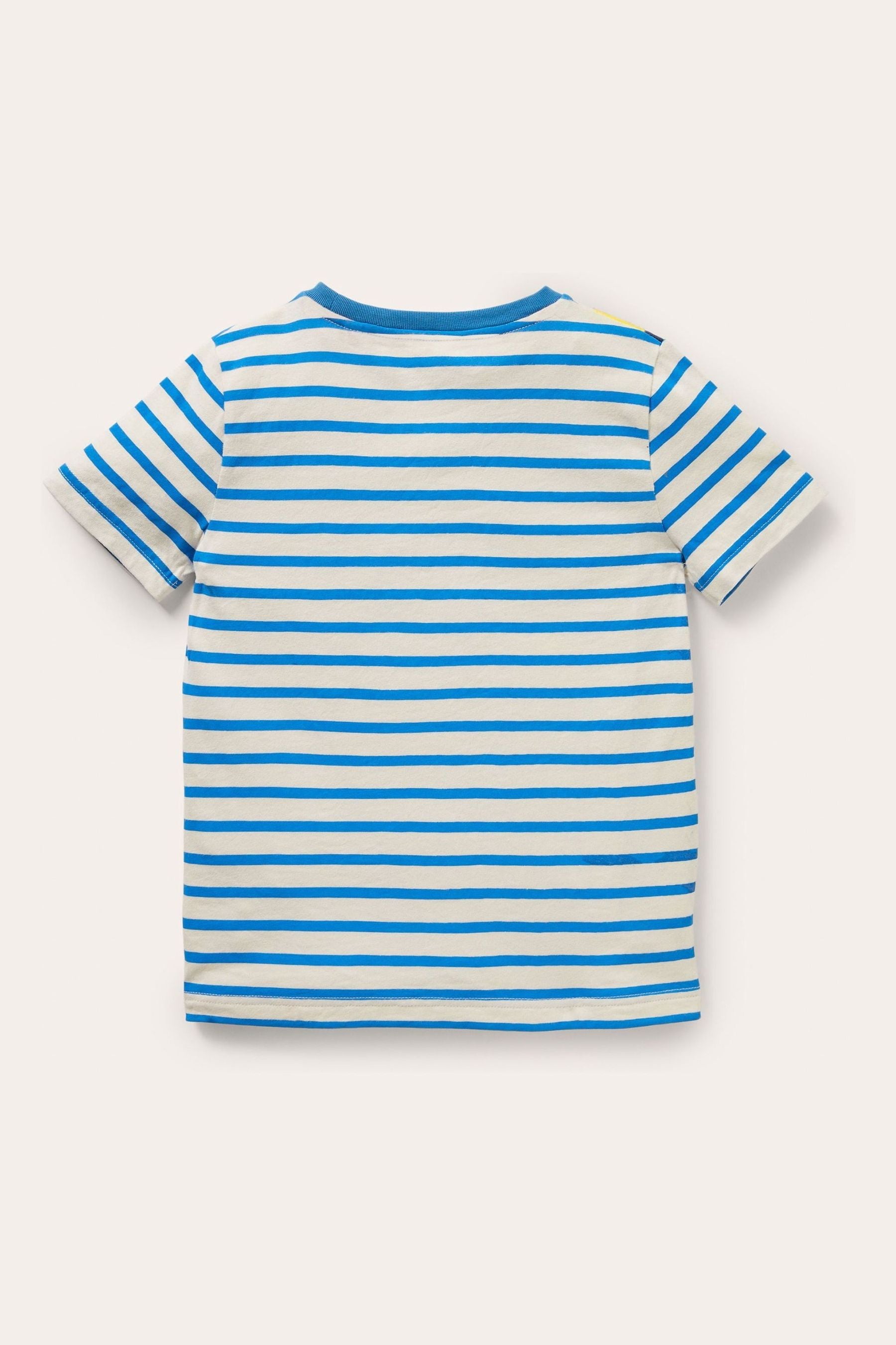 Boden Blue Stripy Animal Appliqu