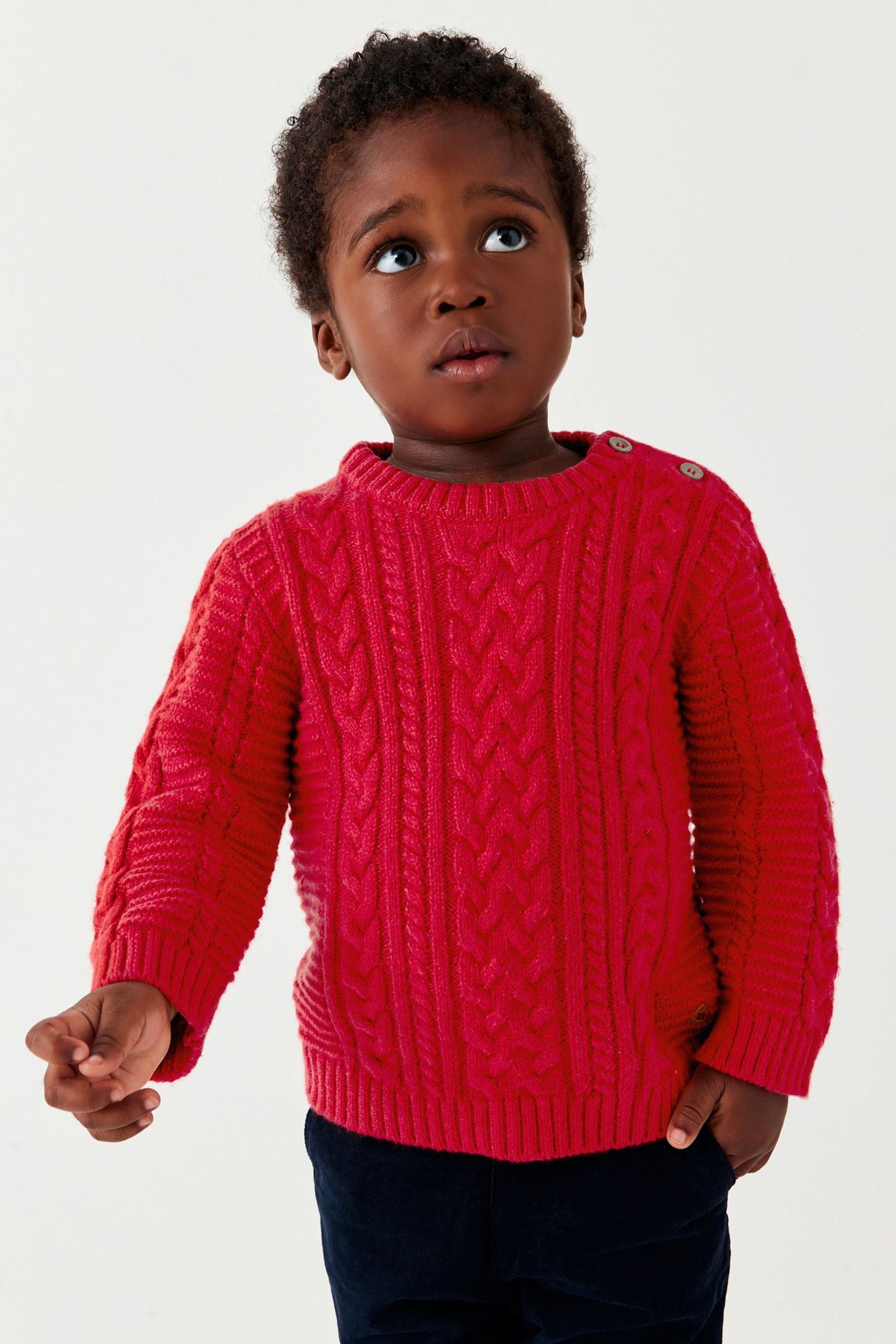 Red Cable Crew Jumper (3mths-7yrs)