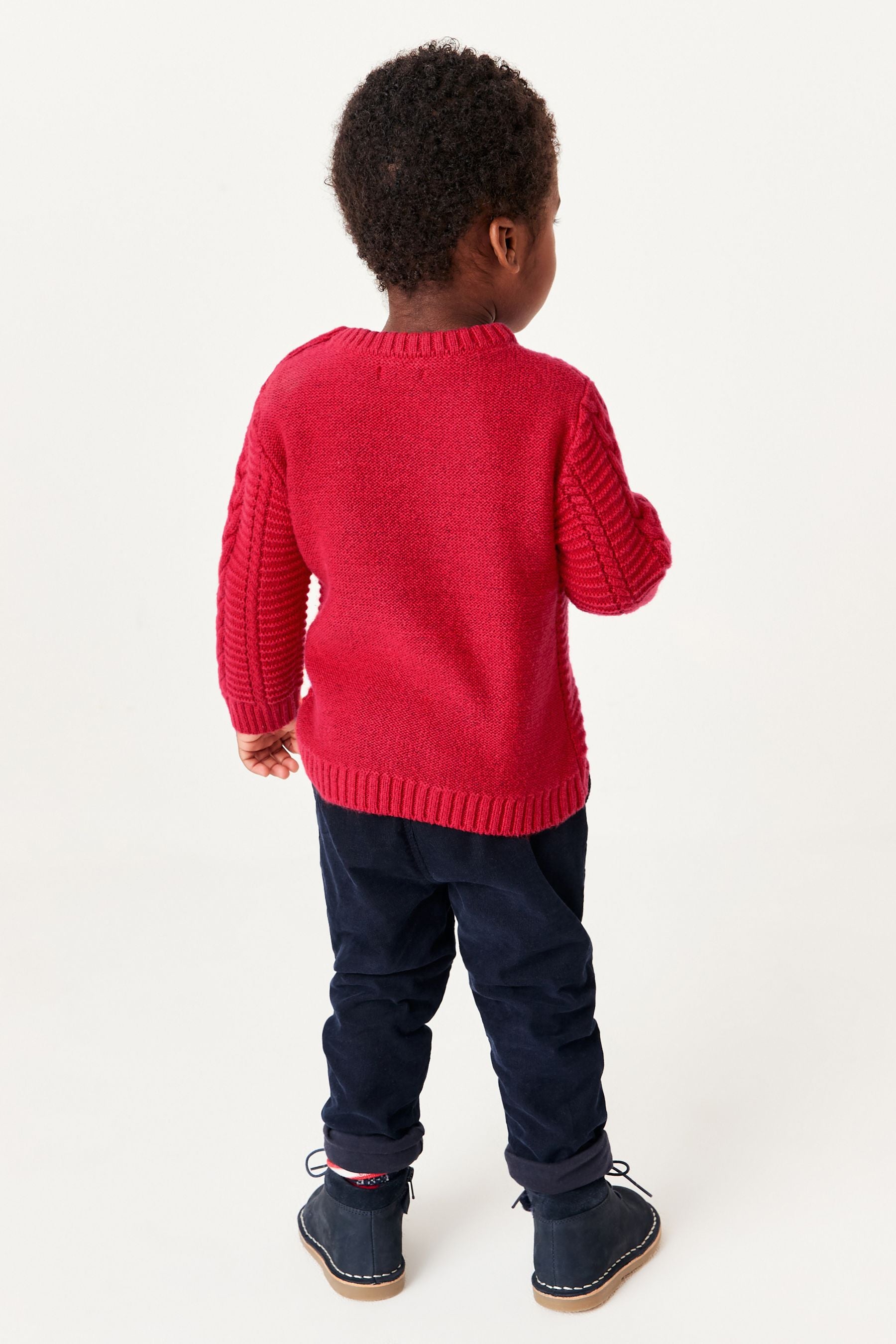 Red Cable Crew Jumper (3mths-7yrs)