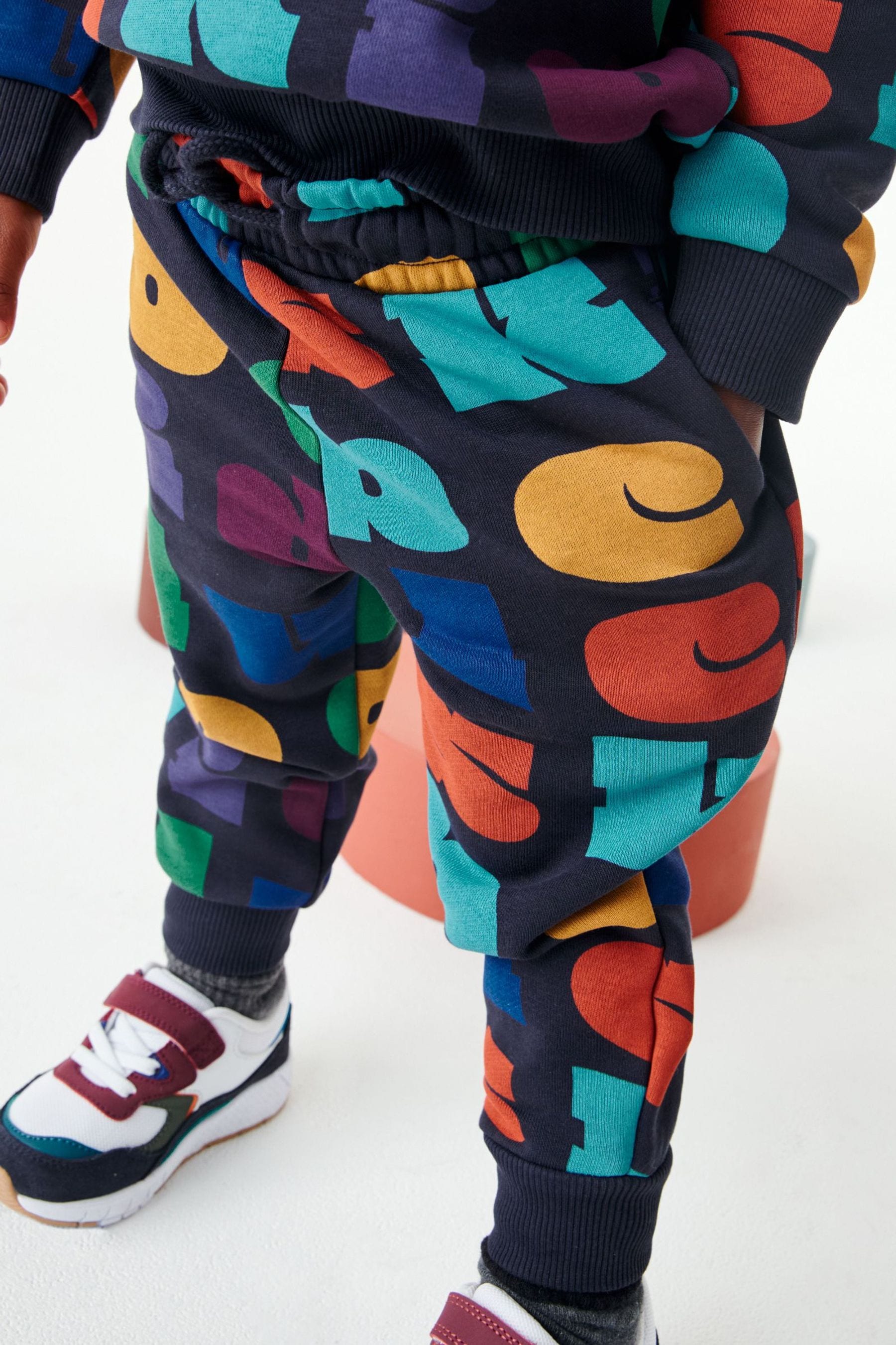 Multi Slogan Jersey Joggers (3mths-7yrs)